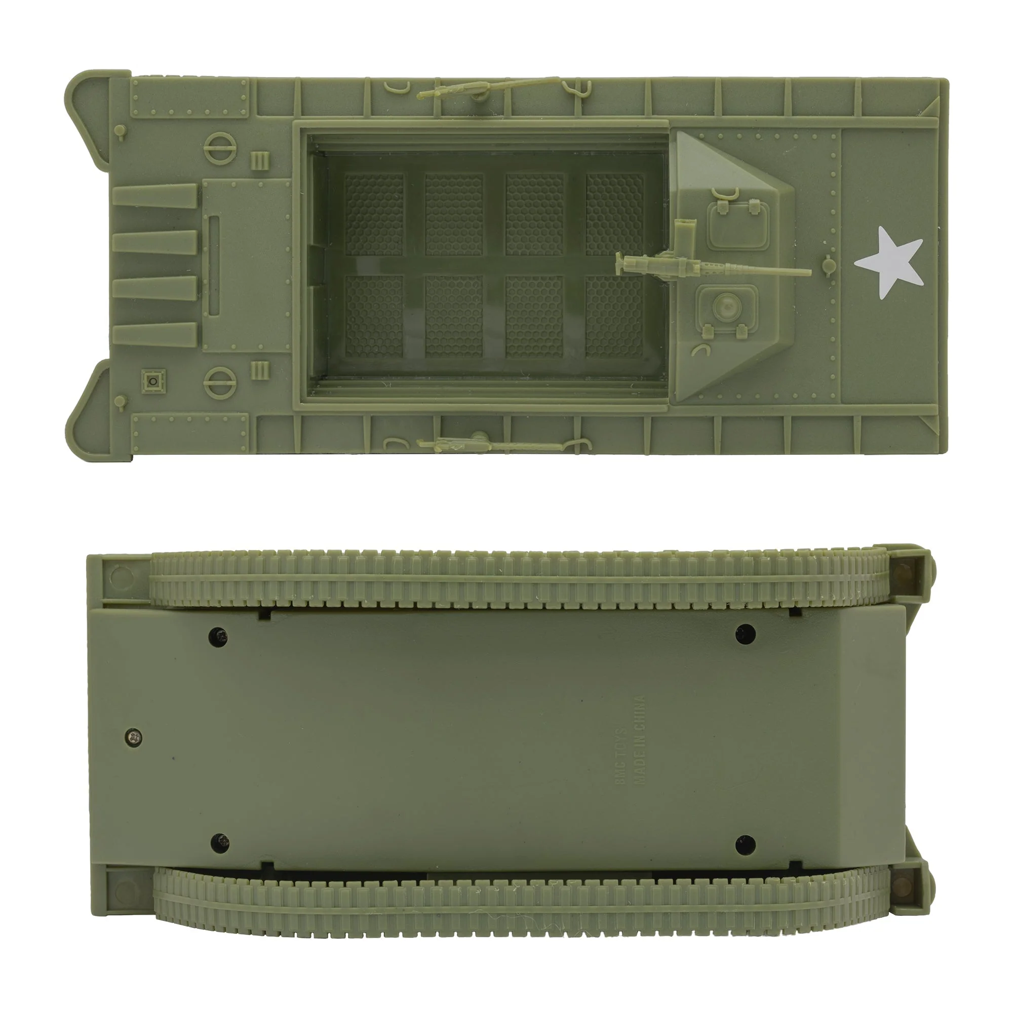 BMC WW2 USMC Amtrac LVT - OD Green 1:32 Amphibious Vehicle for Plastic Army Men - Image 4