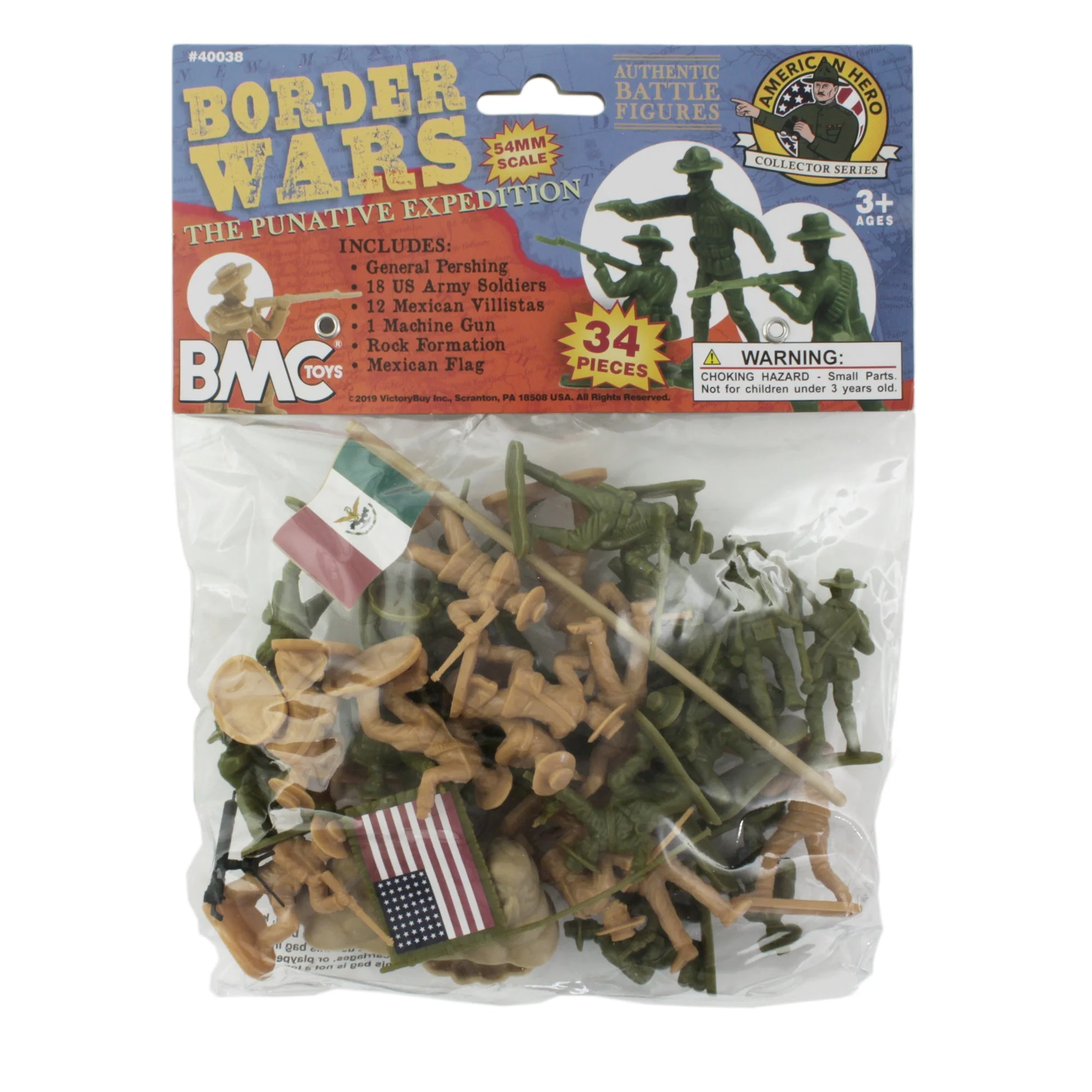 BMC Border Wars US Army vs. Mexican Villistas - 34pc Plastic Army Soldier Figure - Image 9
