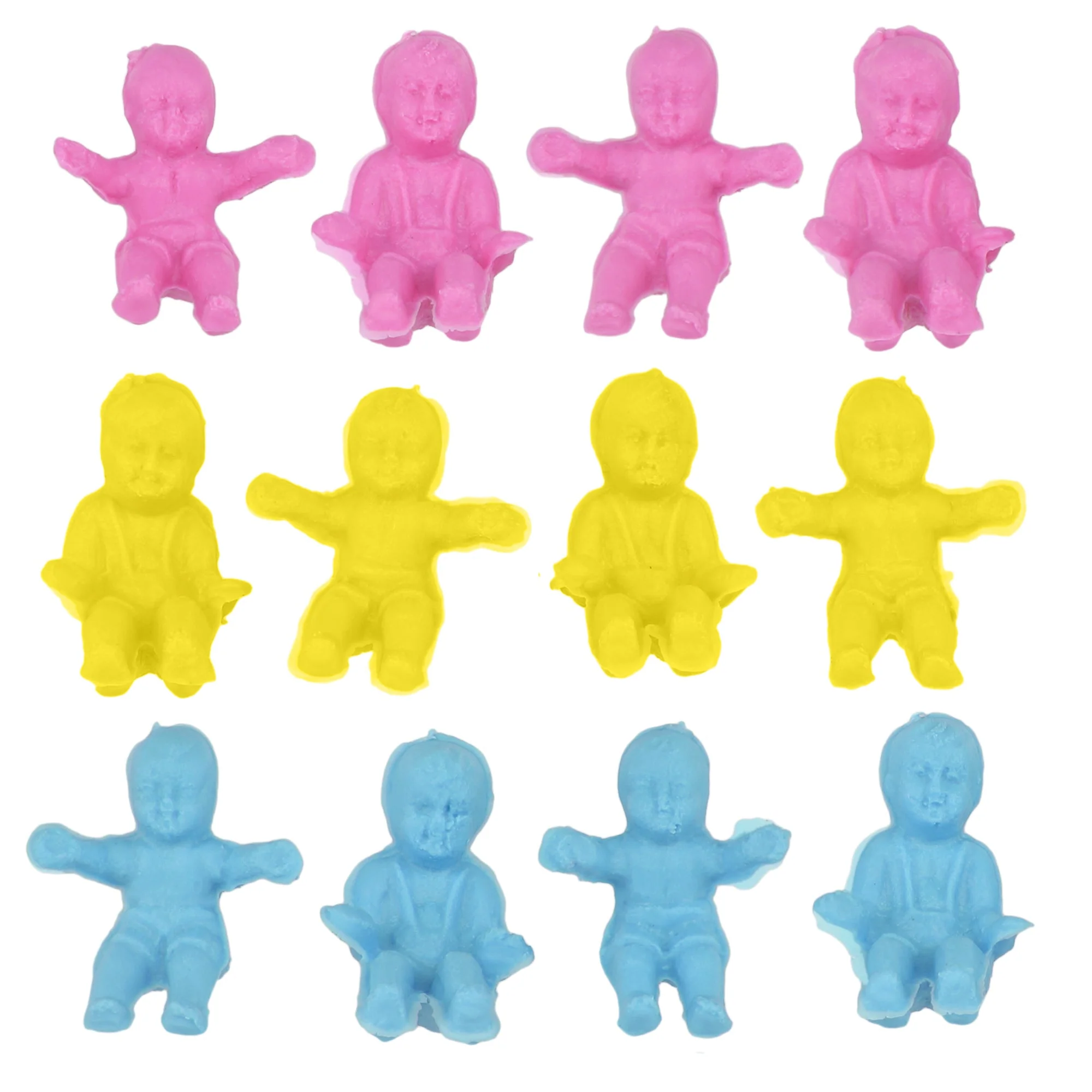 BMC Classic Bunch-O-Babies - Blue Pink Yellow 30pc Baby Doll Figures - US Made - Image 3