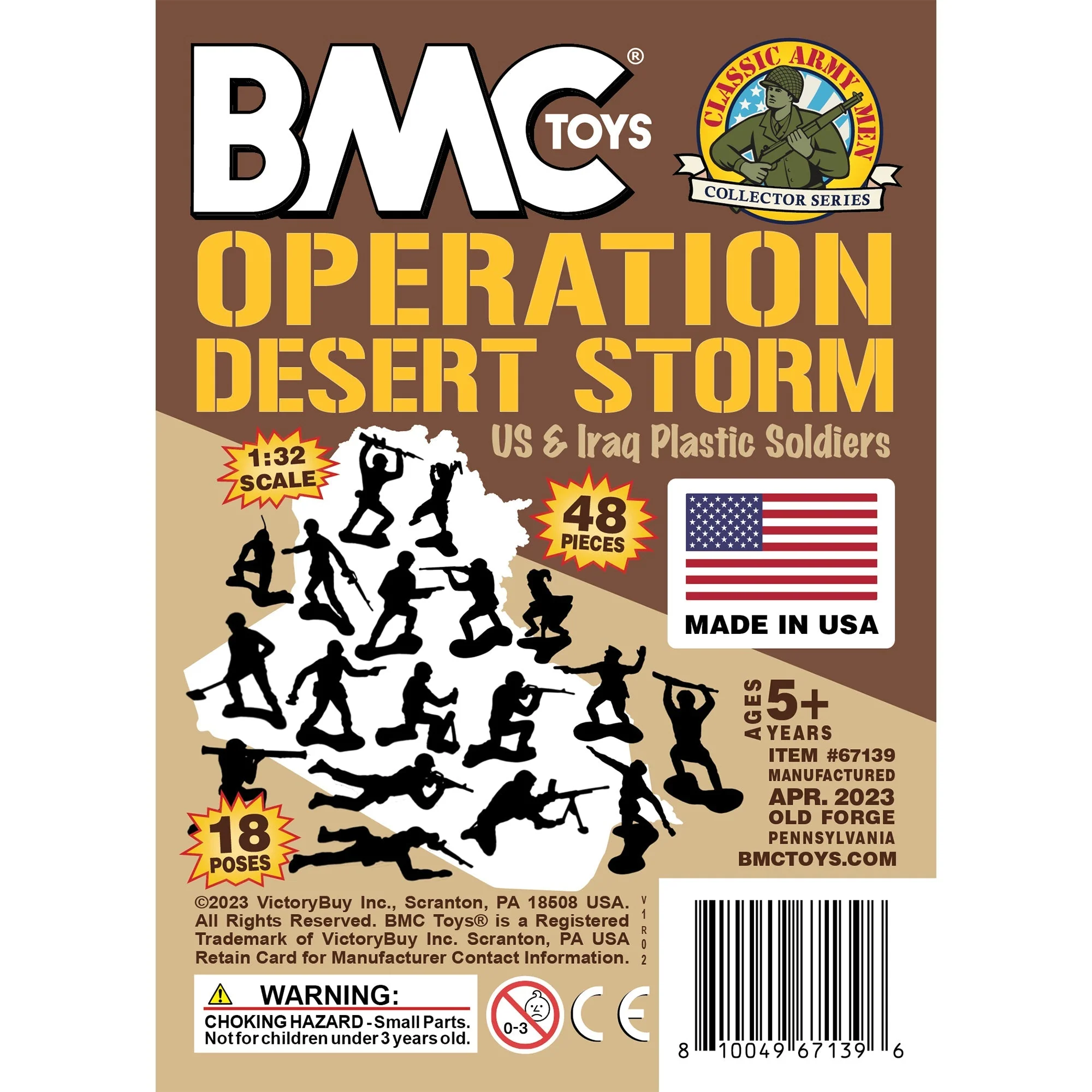 BMC Classic Desert Storm Plastic Army Men - 48pc Gulf War Soldier Figures USA - Image 7