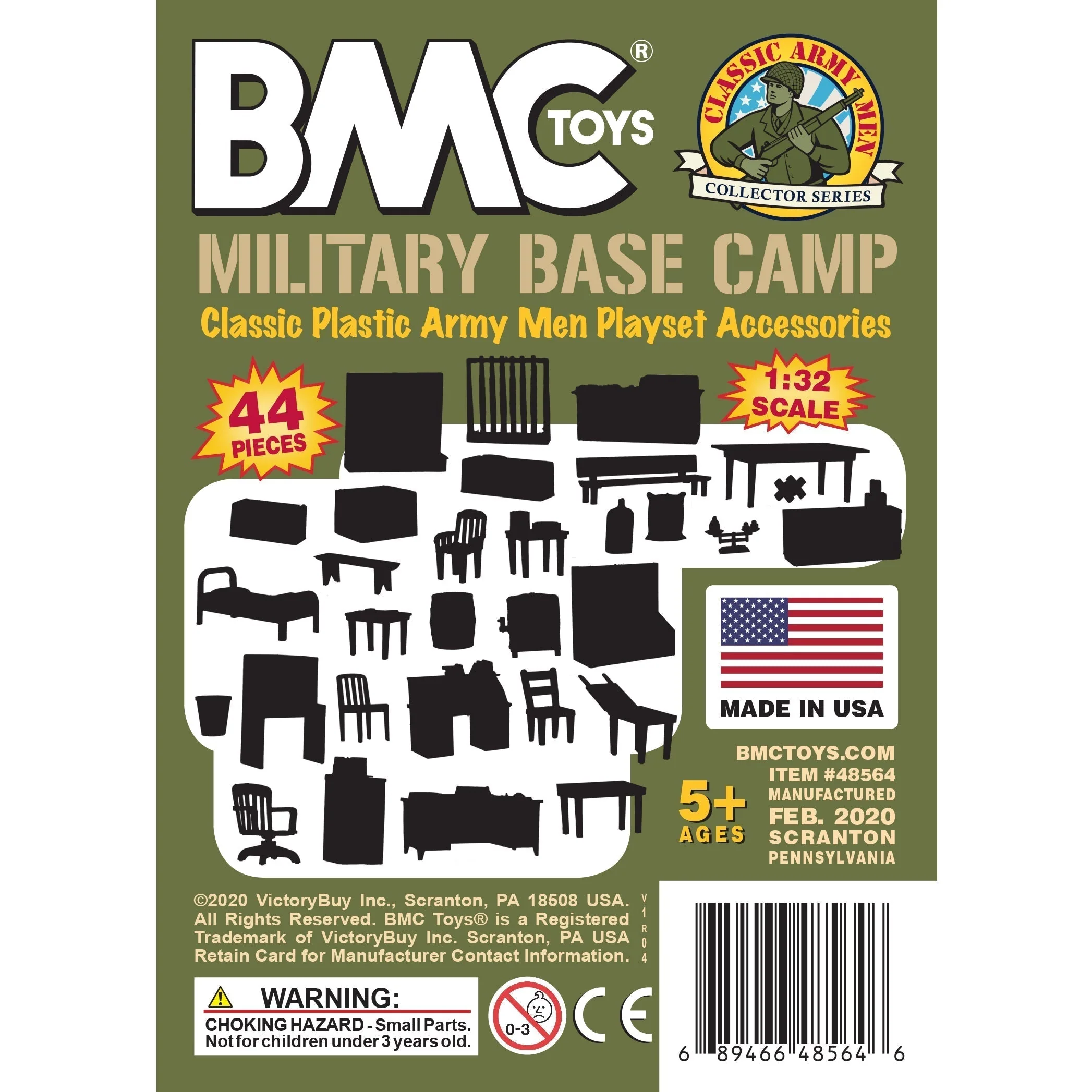 BMC Classic Marx Military Base Camp - 44pc Plastic Army Men Playset Accessories - Image 7