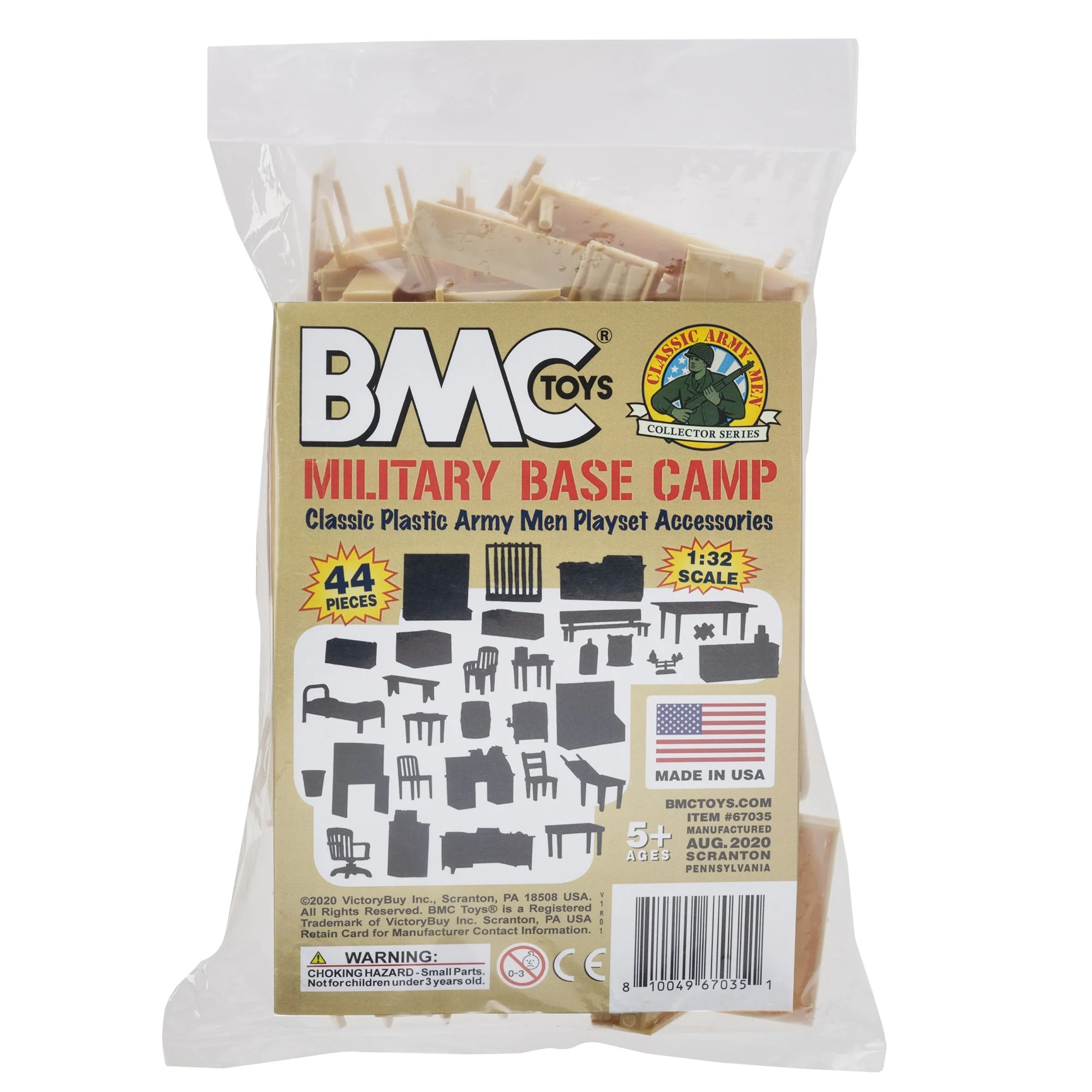 BMC Classic Marx Military Base Camp Tan 44pc Plastic Army Men Playset Accessory - Image 6