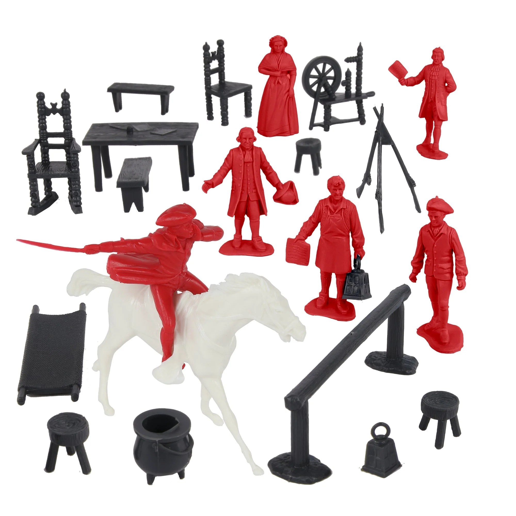 BMC Classic American Colonial British Loyalist - Red 21pc Plastic Figure Playset - Image 3