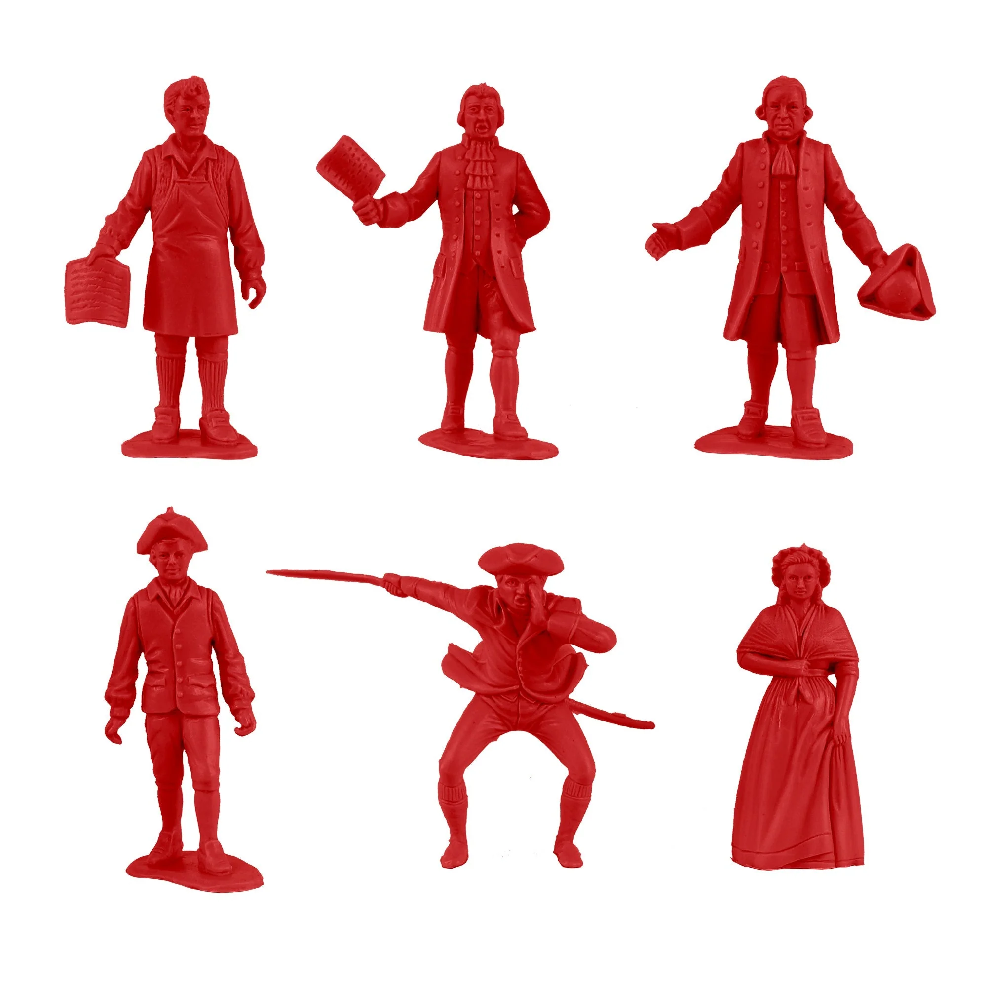 BMC Classic American Colonial British Loyalist - Red 21pc Plastic Figure Playset - Image 4