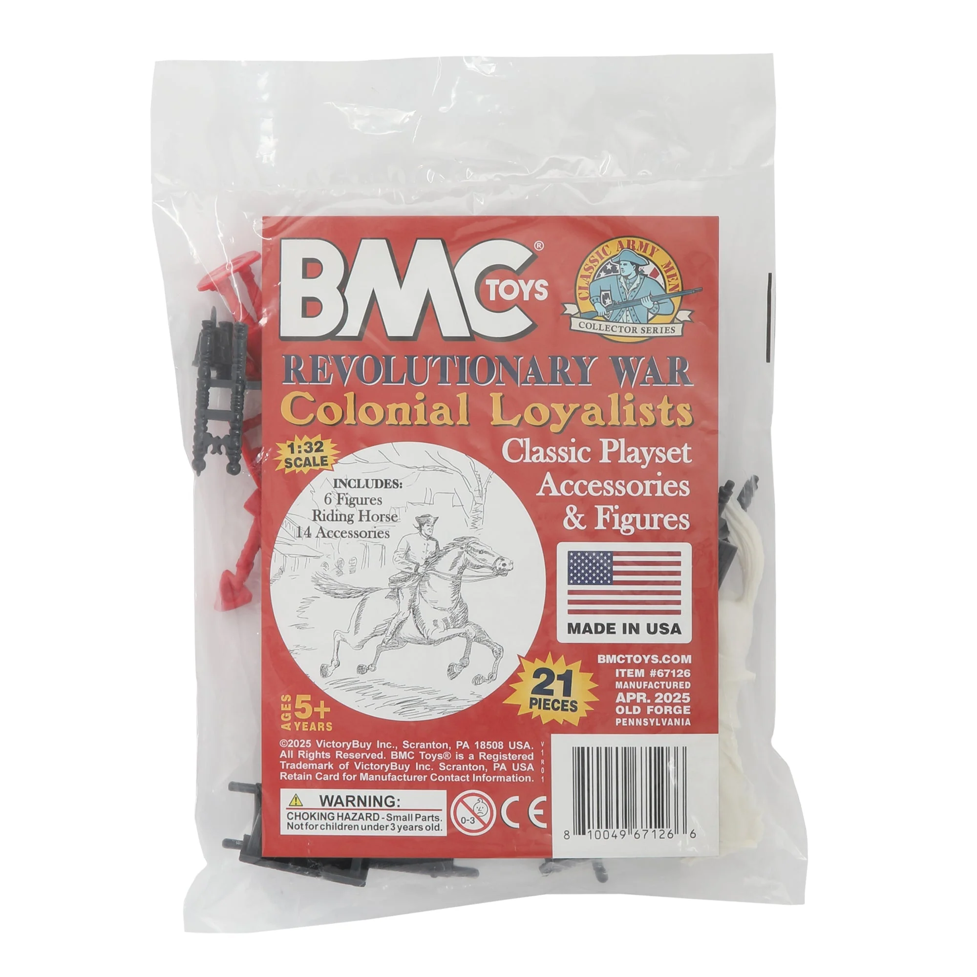 BMC Classic American Colonial British Loyalist - Red 21pc Plastic Figure Playset - Image 8