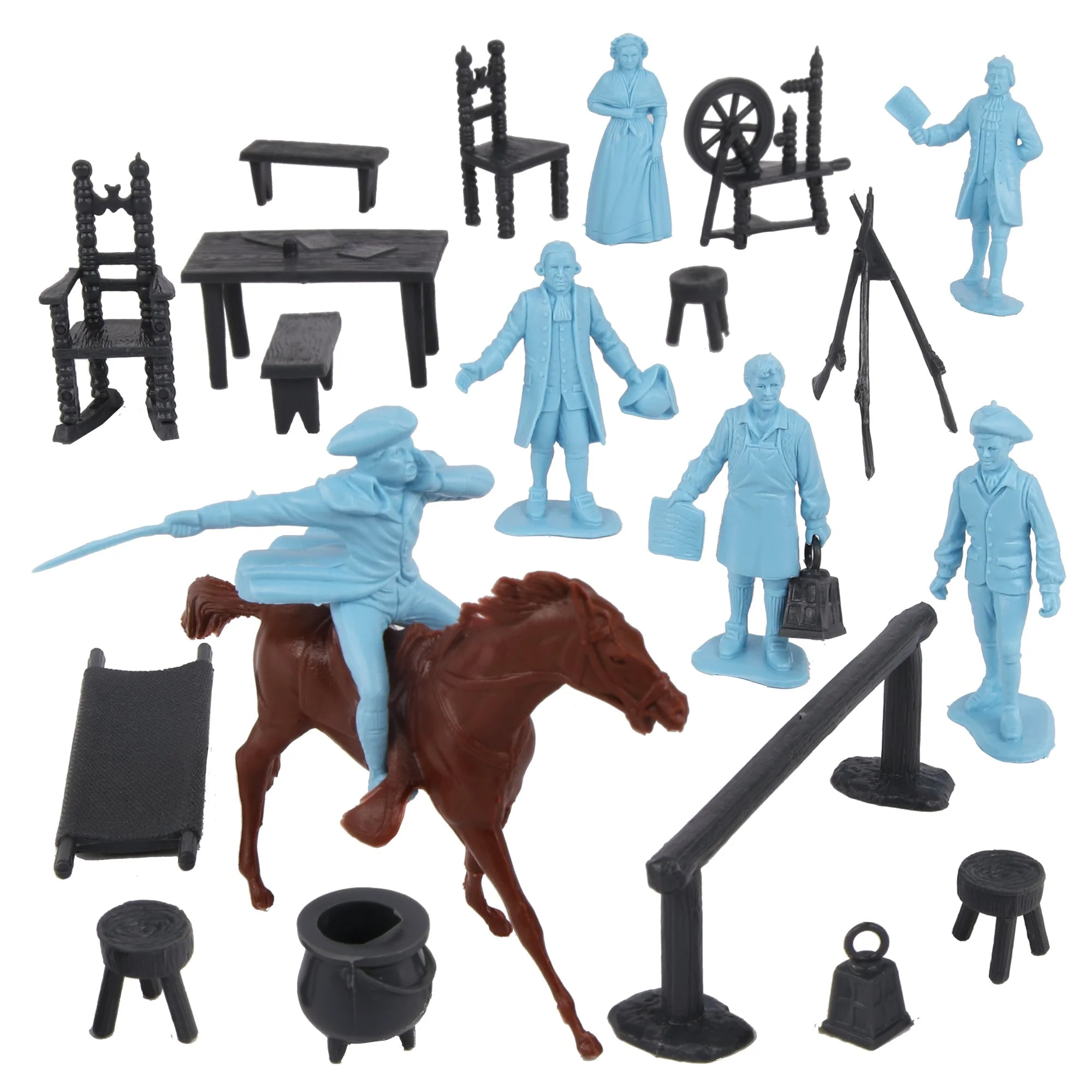 BMC Classic The Midnight Ride of Paul Revere - 21pc Plastic Figure Playset - Image 3