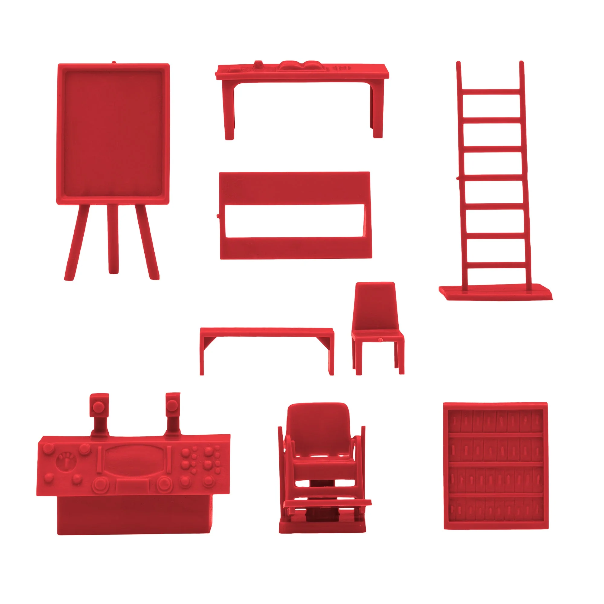 BMC Classic Marx Mid-Century Modern Furniture - 32pc Plastic Playset Accessories - Image 4