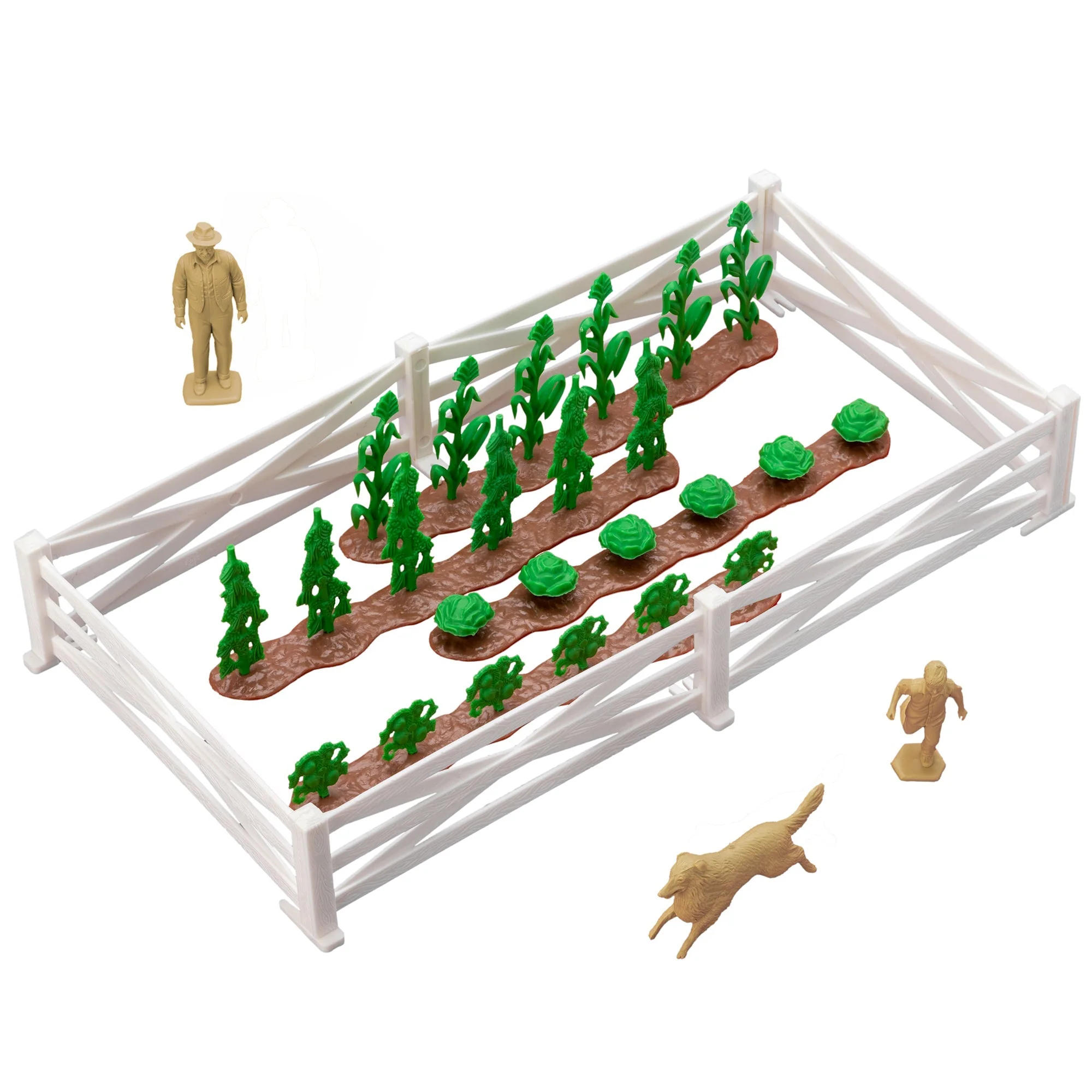 BMC Classic Marx Grandpa's Garden - 13pc Plastic Farm Dog & Crops Playset - Image 4