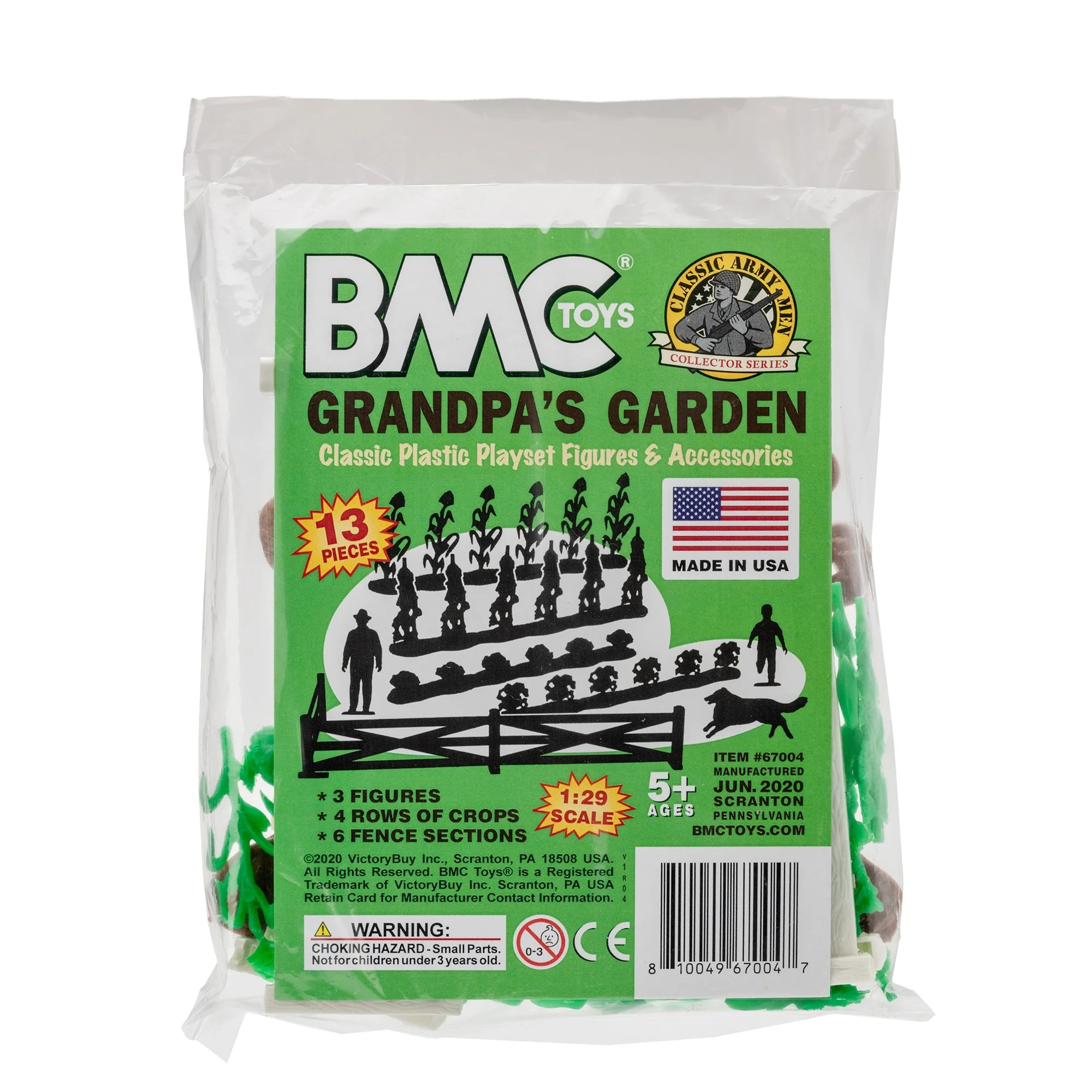 BMC Classic Marx Grandpa's Garden - 13pc Plastic Farm Dog & Crops Playset - Image 6