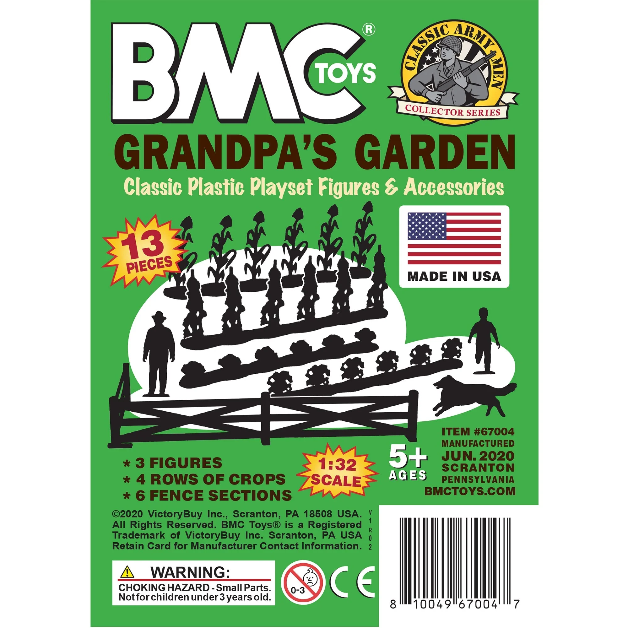 BMC Classic Marx Grandpa's Garden - 13pc Plastic Farm Dog & Crops Playset - Image 7