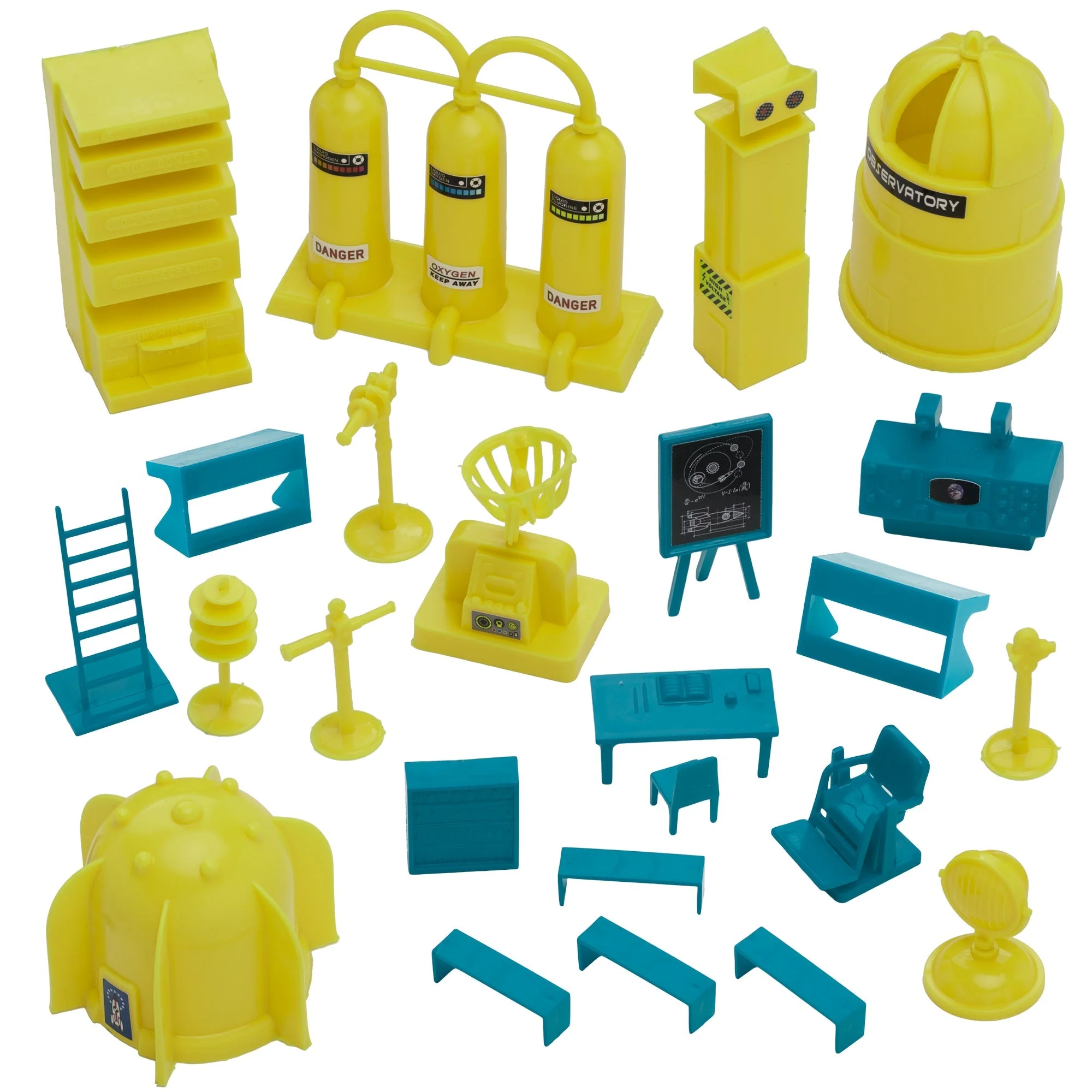 BMC Classic Sci-Fi Mars Base Camp 24pc Plastic Army Men Space Accessory Playset - Image 5