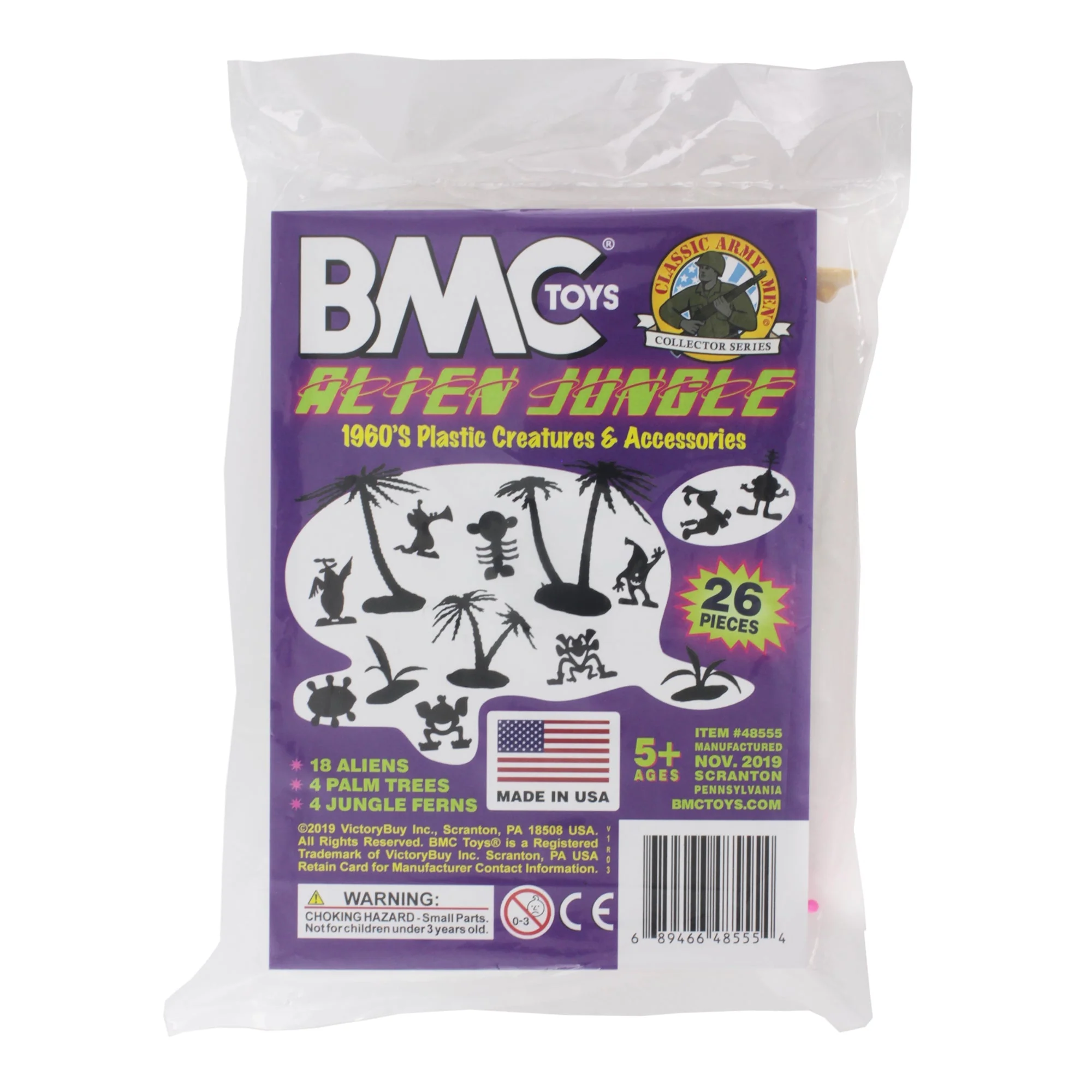 BMC Classic Sci-Fi Alien Jungle - 26pc Plastic Figure & Accessory Playset - Image 7