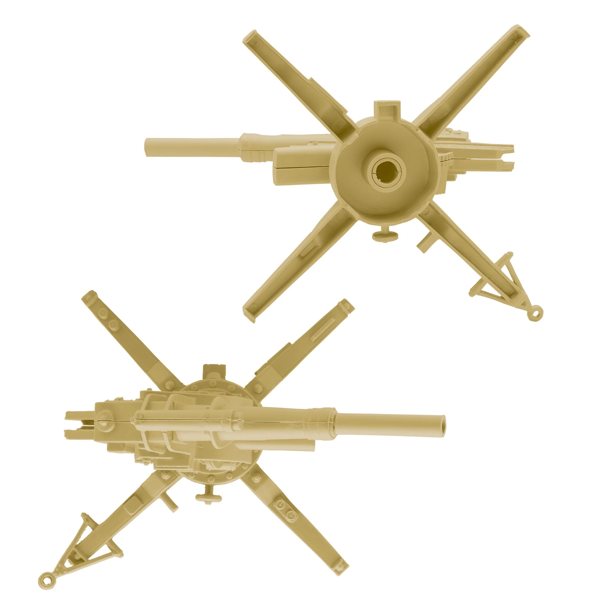 BMC Classic WW2 German 88mm Artillery - 2pc Tan Plastic Army Men Accessories - Image 3