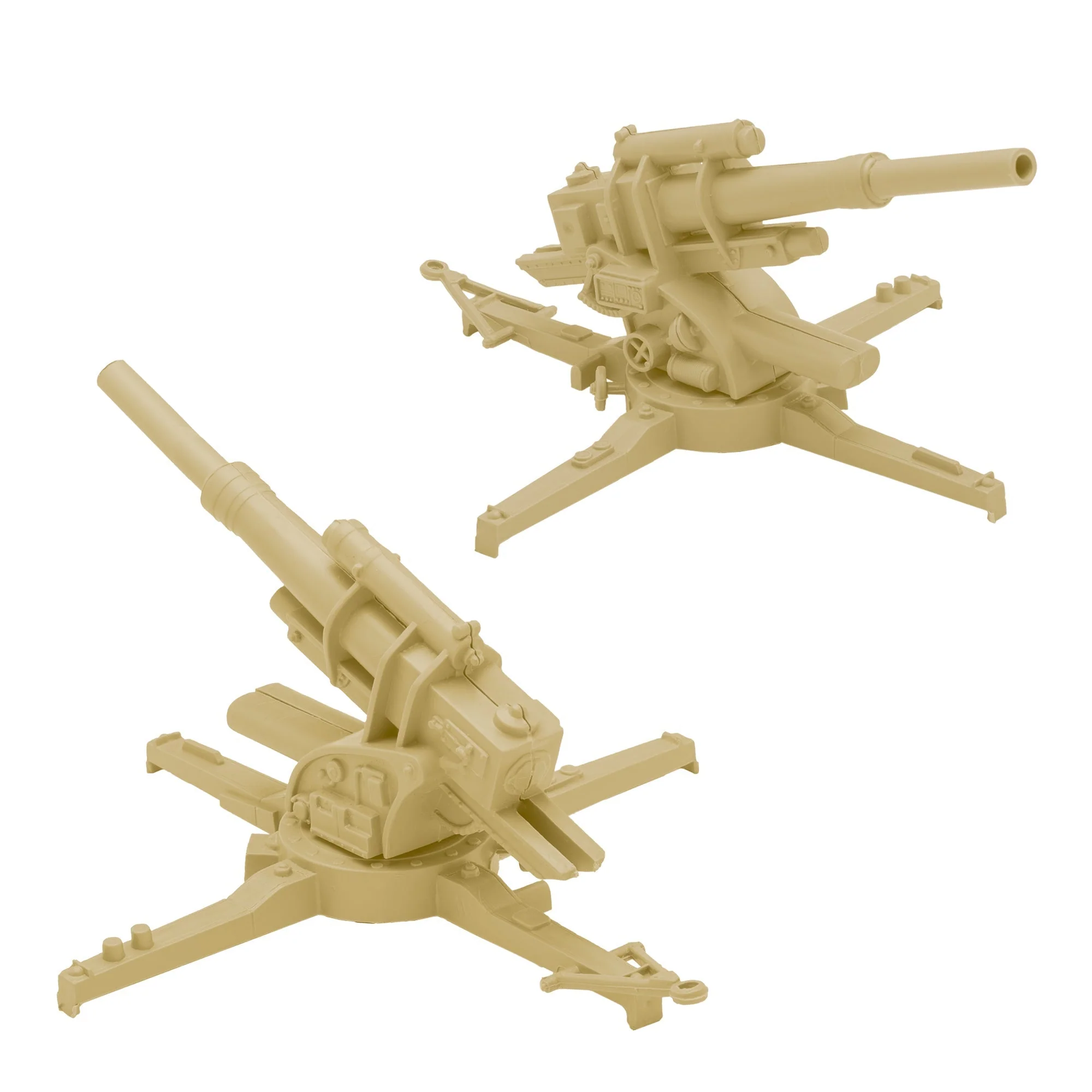 BMC Classic WW2 German 88mm Artillery - 2pc Tan Plastic Army Men Accessories - Image 4
