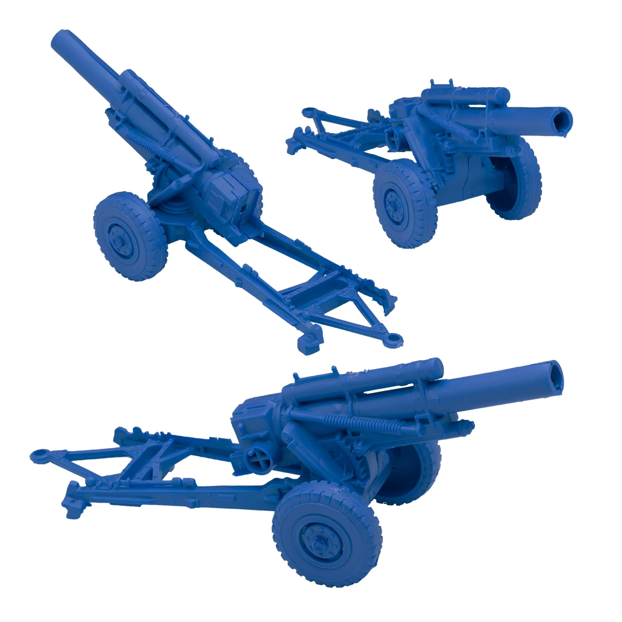 BMC Classic Marx US Military Howitzers Blue 3pc Plastic Army Men Field Artillery - Image 3