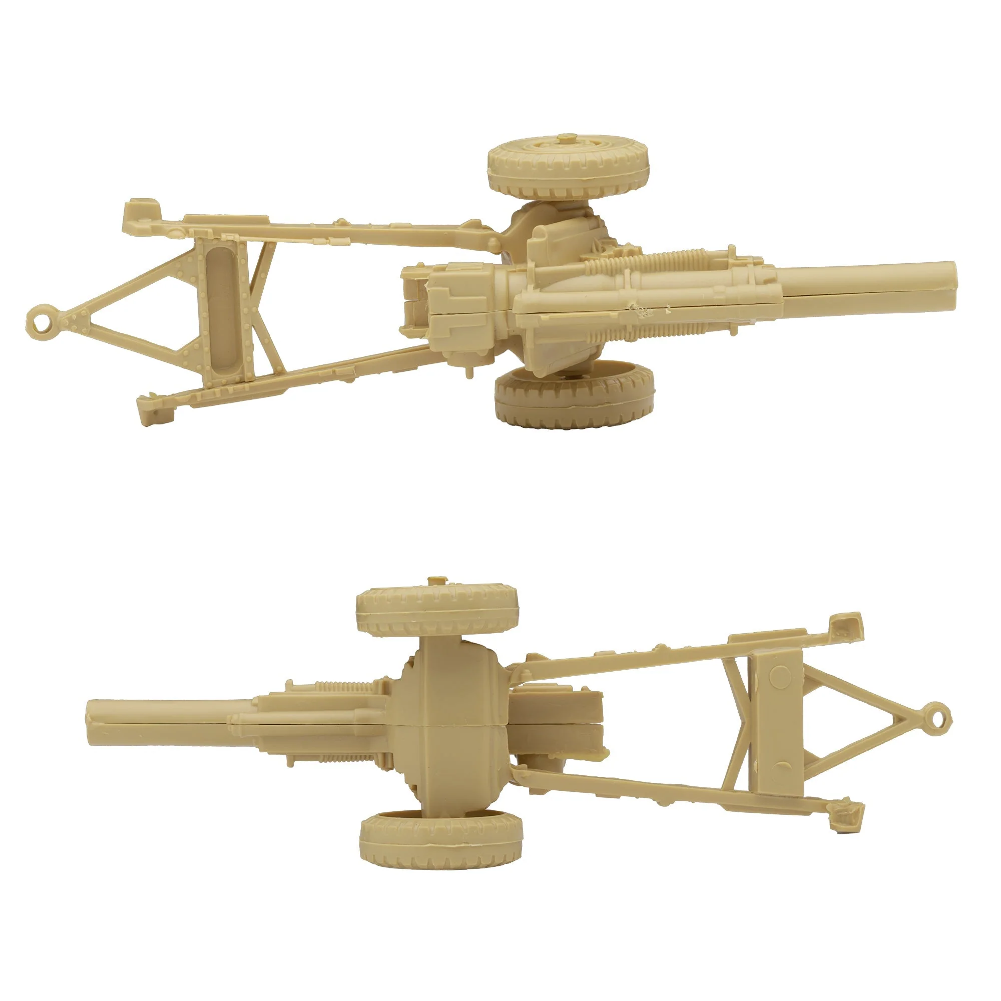 BMC Classic Marx US Military Howitzers Tan 3pc Plastic Army Men Field Artillery - Image 4