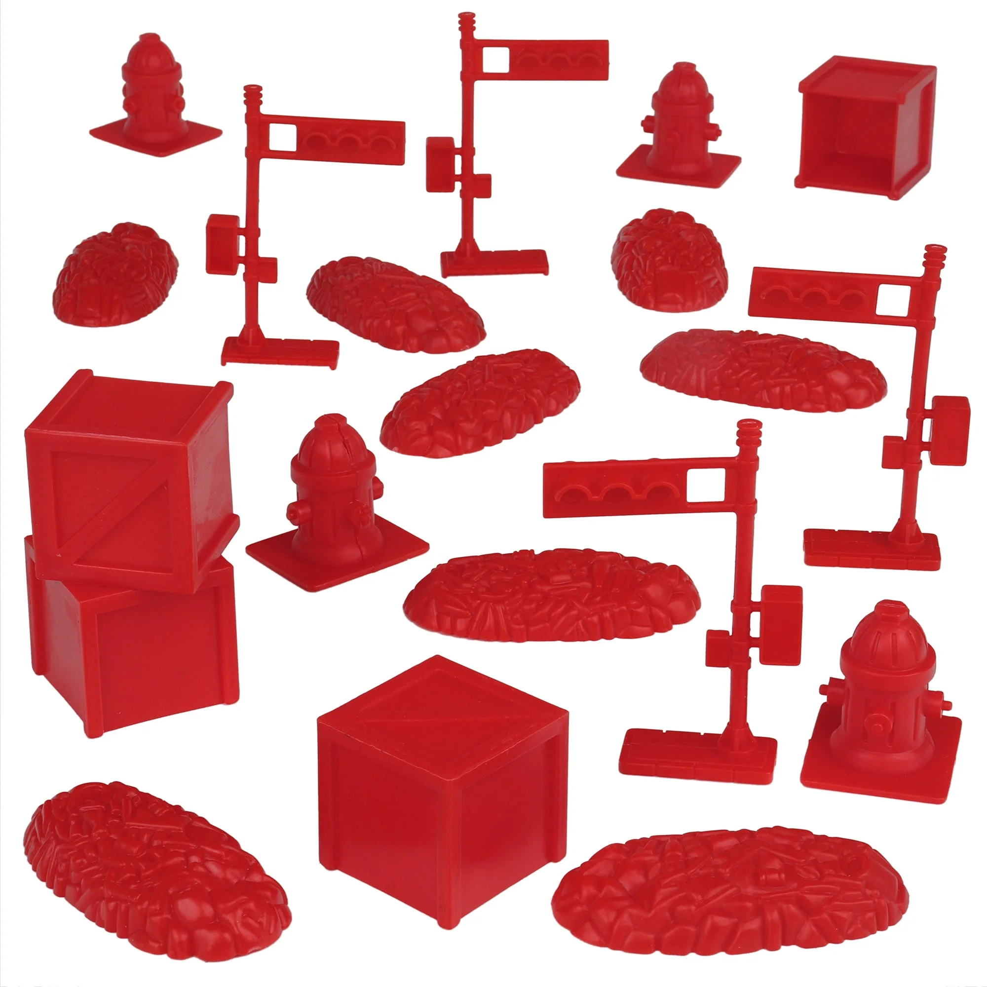 BMC Classic PPC City Street Accessories - 20pc Red Plastic Army Men Playset - Image 3
