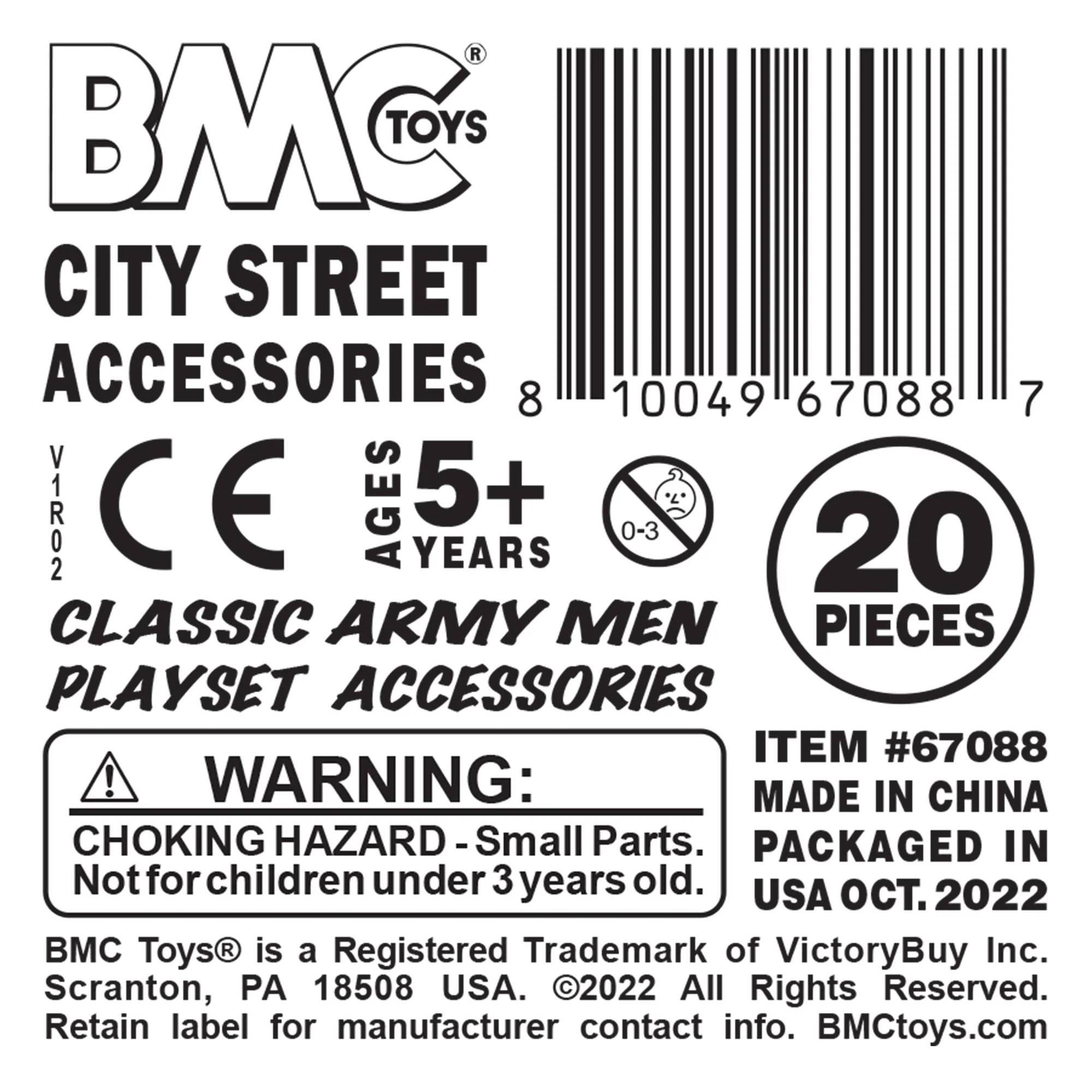 BMC Classic PPC City Street Accessories - 20pc Red Plastic Army Men Playset - Image 5