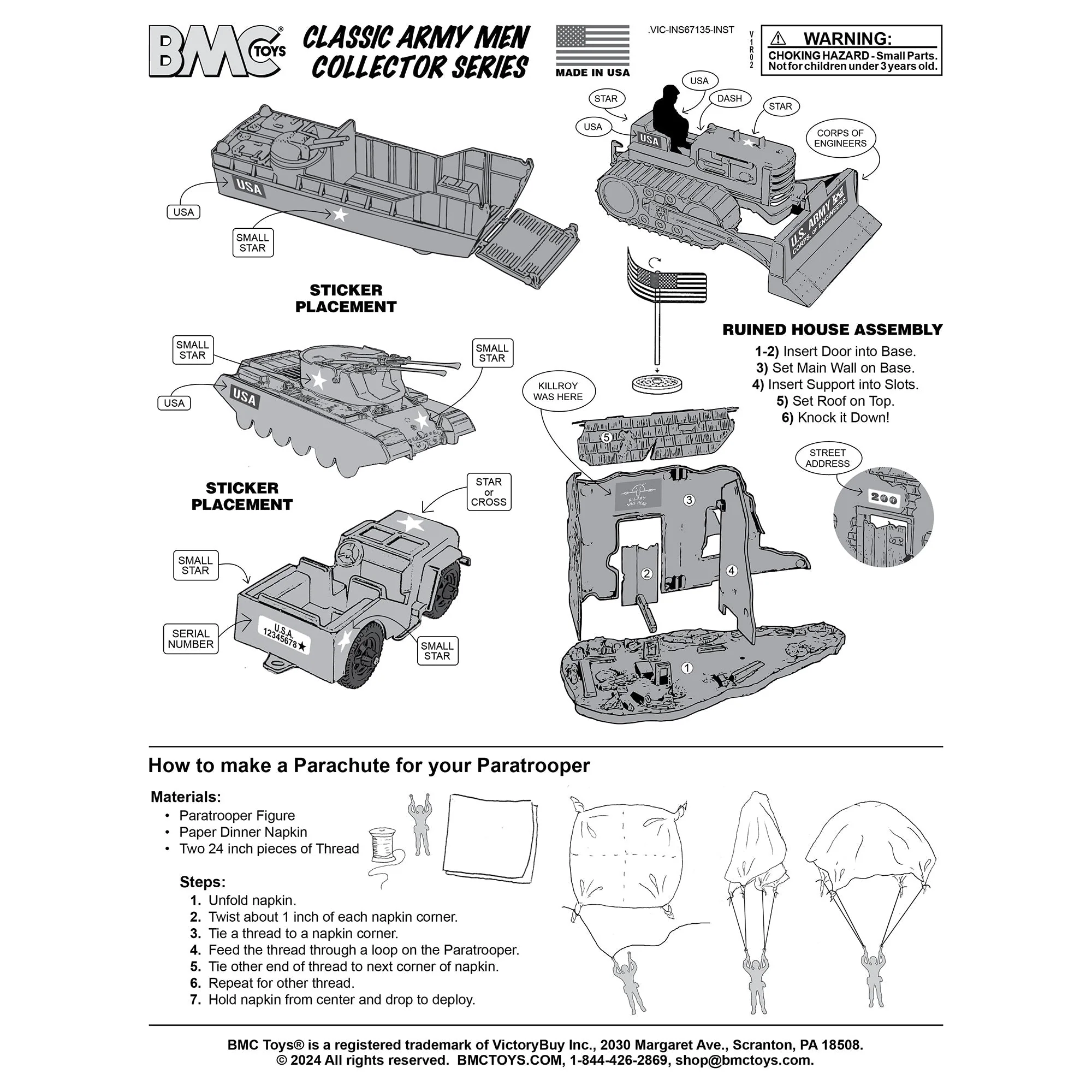 BMC Classic WWII Pacific Theater Battle 134pc Plastic Army Men Playset US Made - Image 5