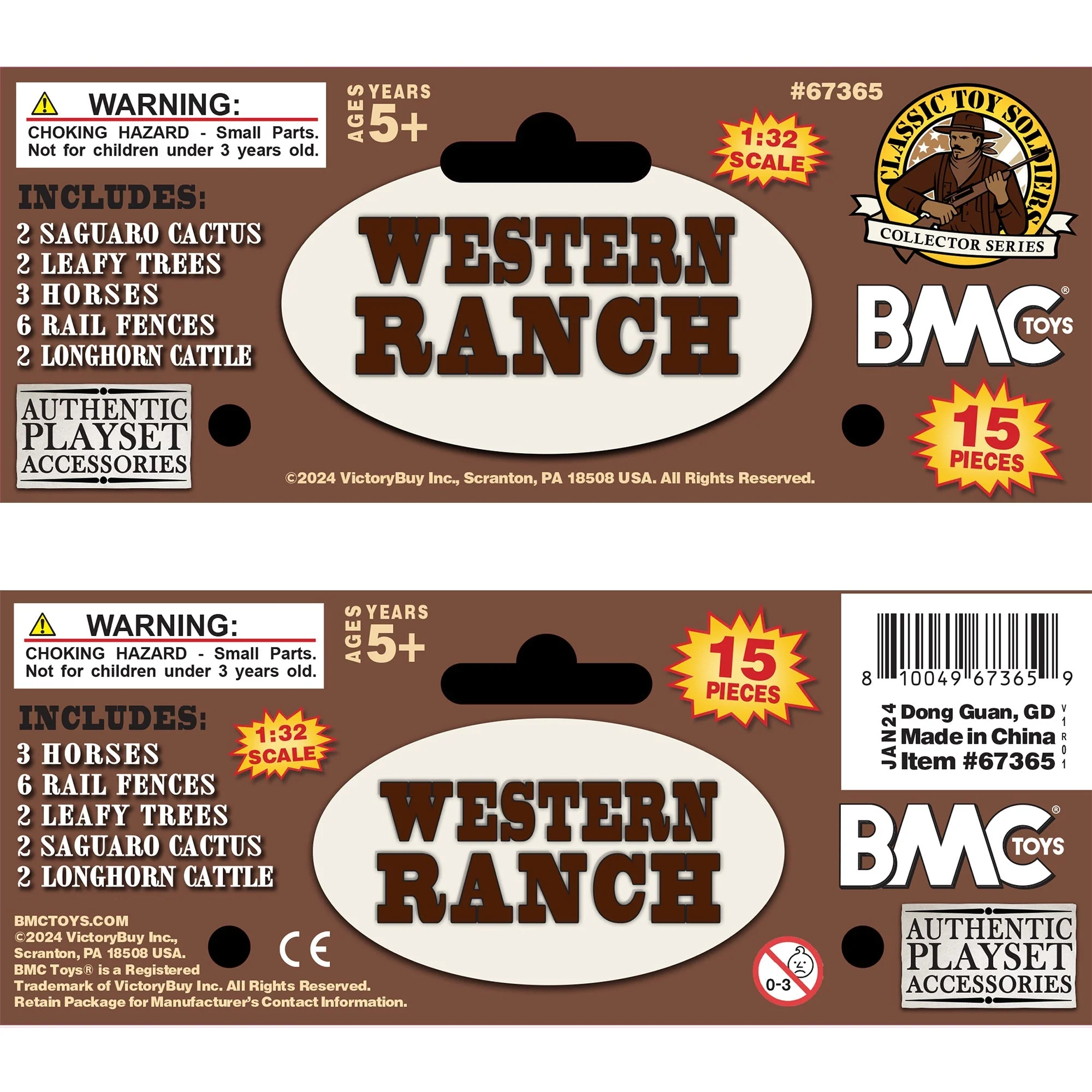 BMC CTS Rustic Western Ranch - 15pc Plastic Figure Playset Diorama Accessories - Image 5