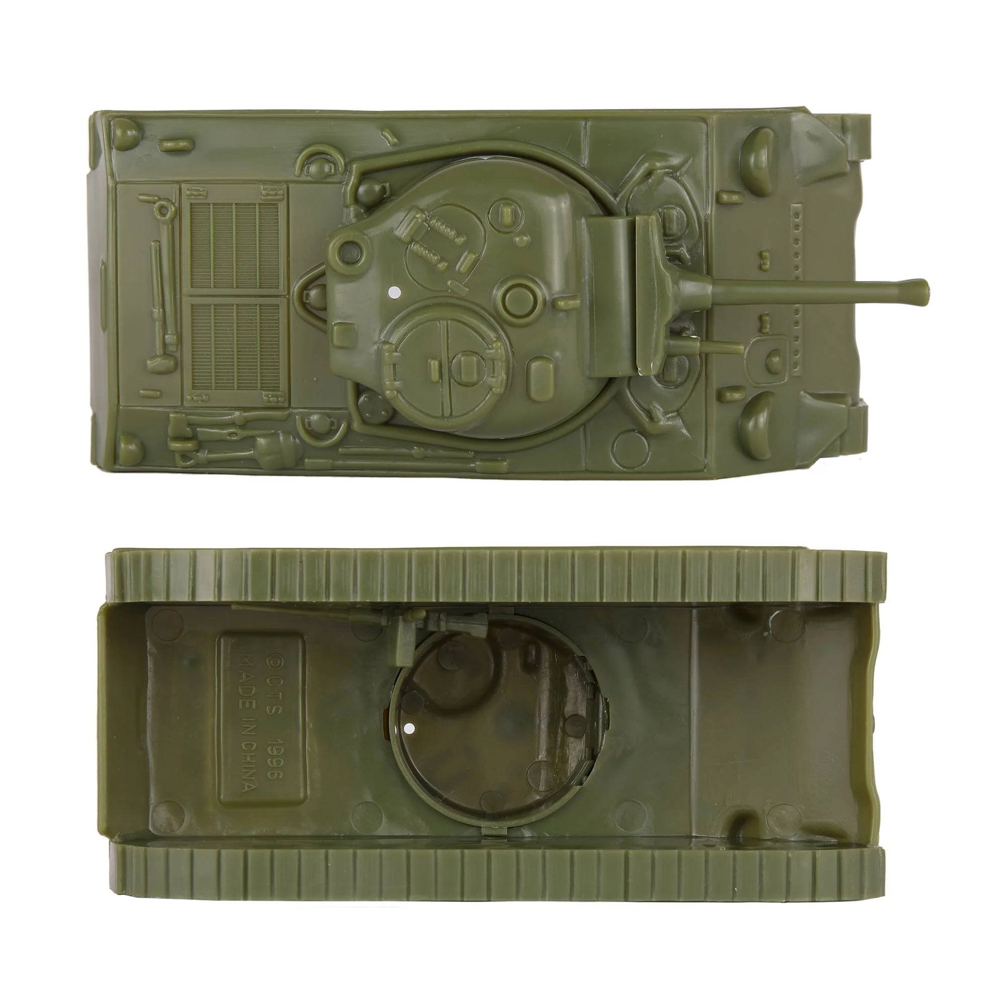BMC CTS WW2 Sherman M4 Tanks - OD Green 2pc 1-38 Plastic Army Men Vehicles - Image 3