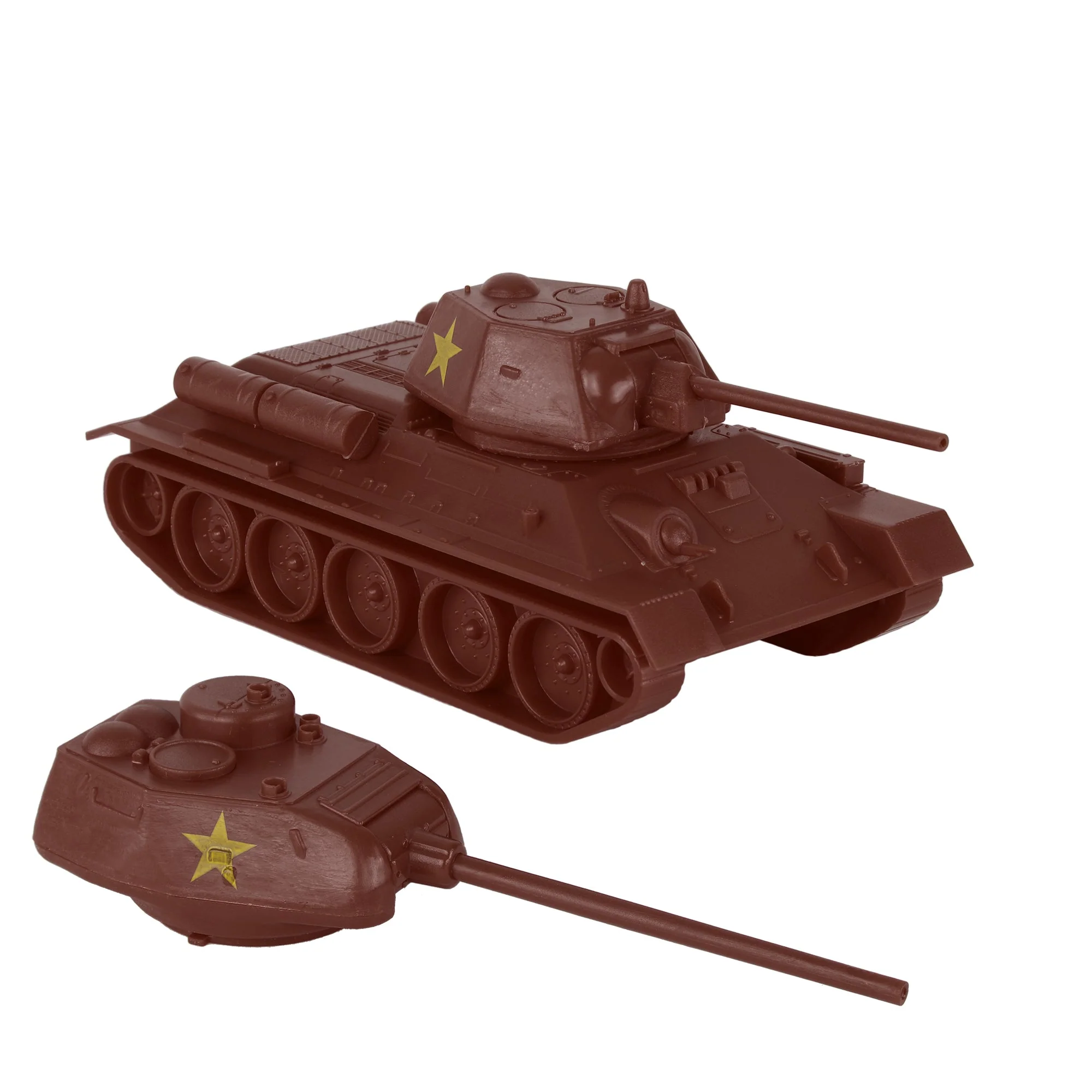 BMC CTS WW2 Soviet T-34 Tank - Rust-Brown 1-40 Russian T34 Plastic Army Vehicle - Image 4