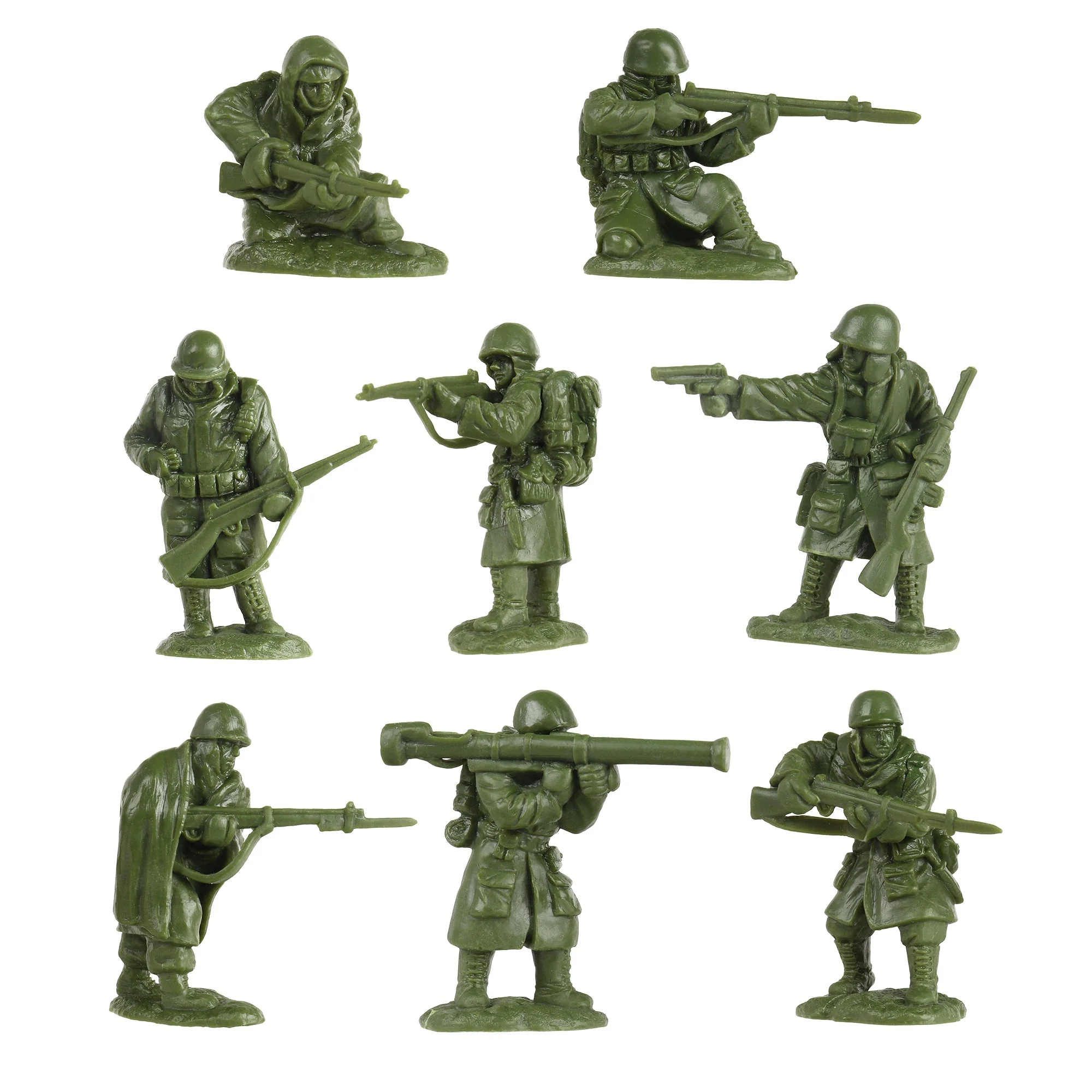 BMC Korean War Winter Battle - 24 American, North Korean, China Soldier Figures - Image 4