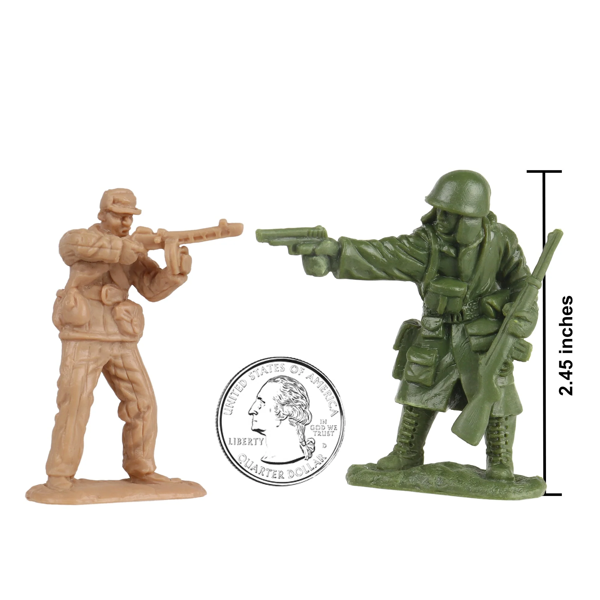 BMC Korean War Winter Battle - 24 American, North Korean, China Soldier Figures - Image 7