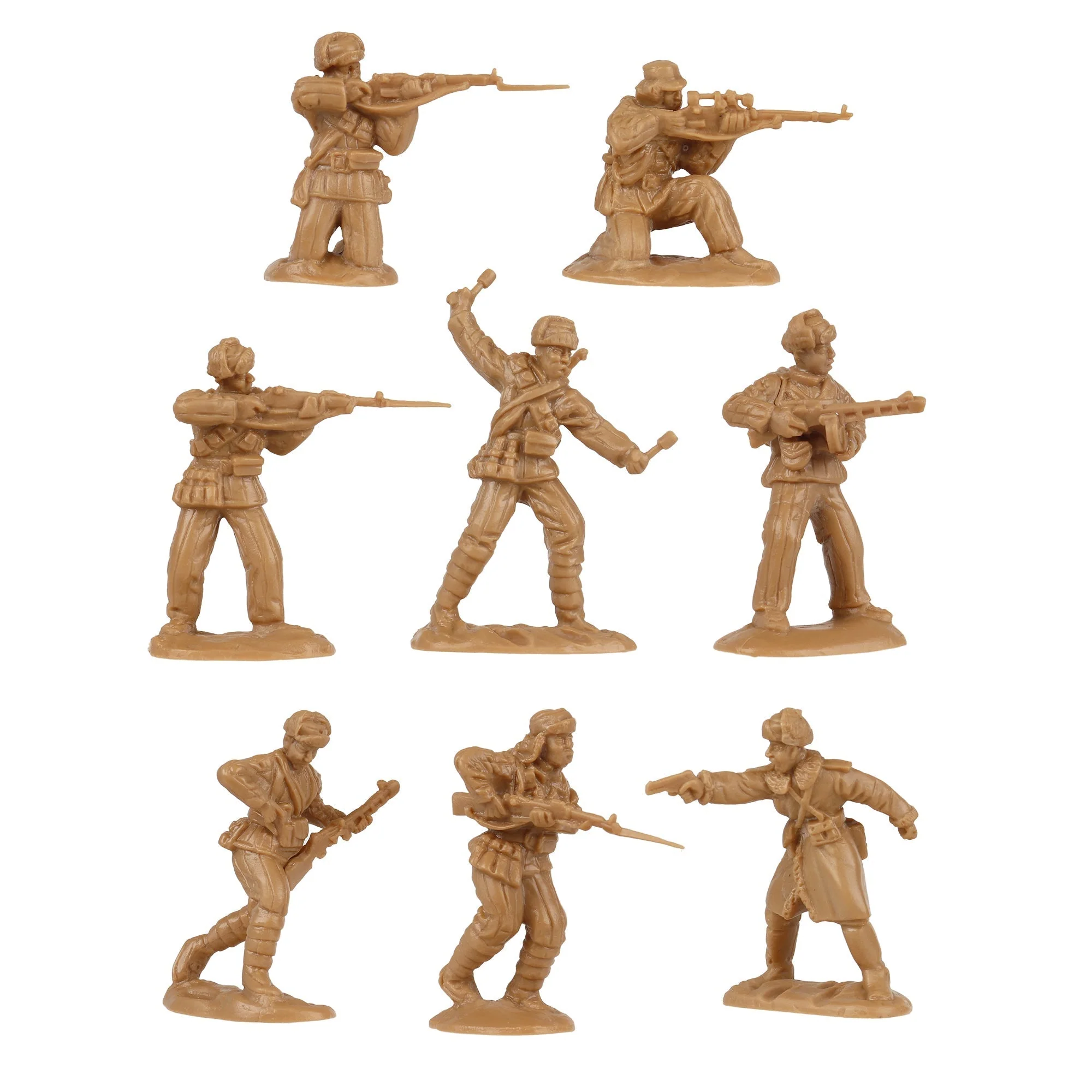 BMC Korean War Winter Battle - 16pc Tan North Korean & Chinese Soldier Figures - Image 4