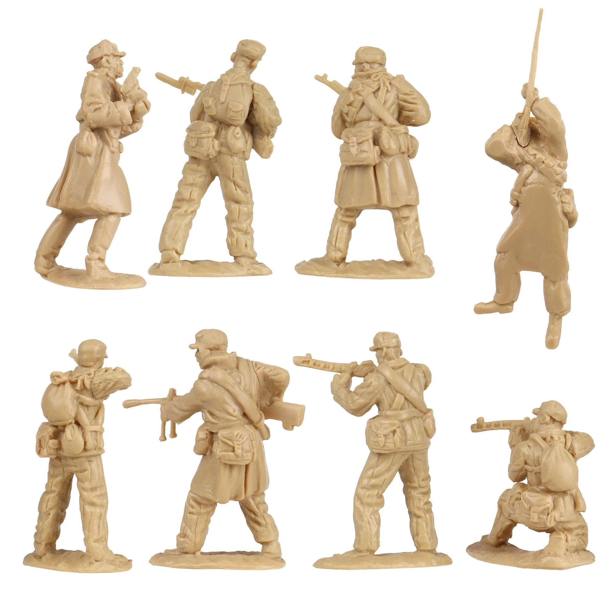 BMC Korean War Winter Battle - 16pc Tan North Korean & Chinese Soldier Figures - Image 6