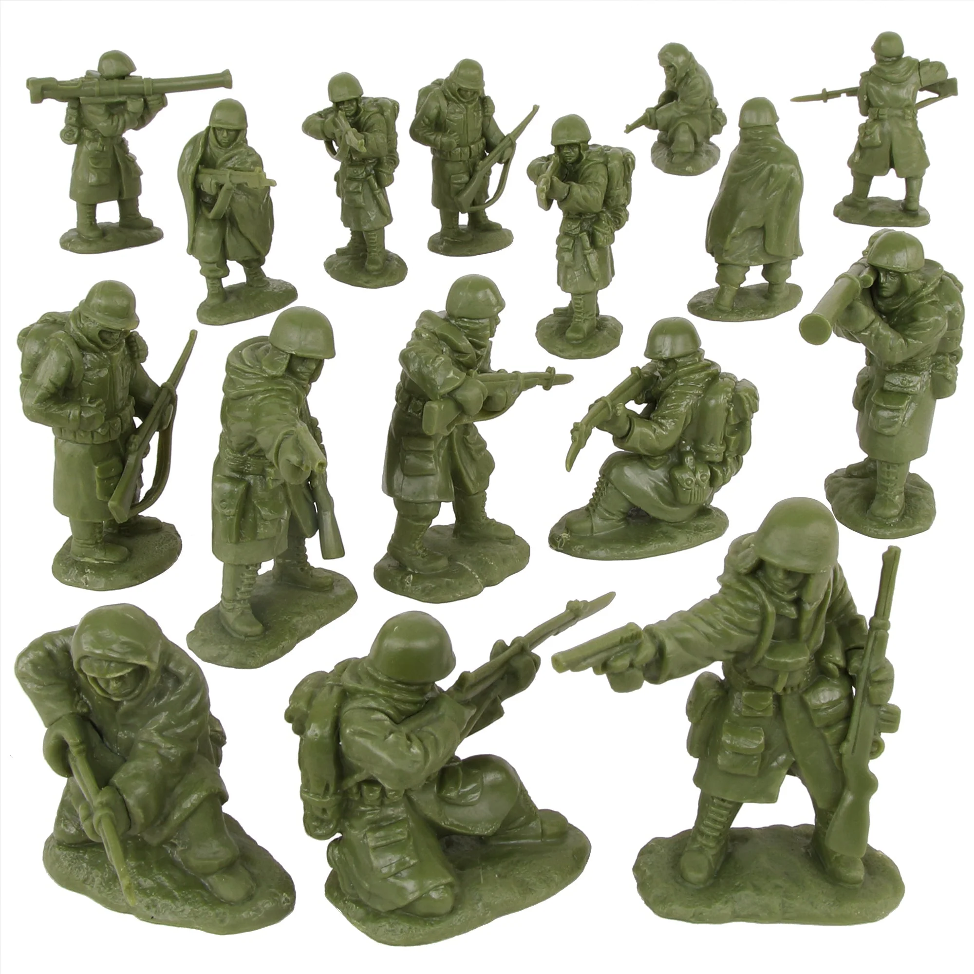 BMC Korean War Winter Battle - 16pc OD Green United States Soldier Figures - Image 4