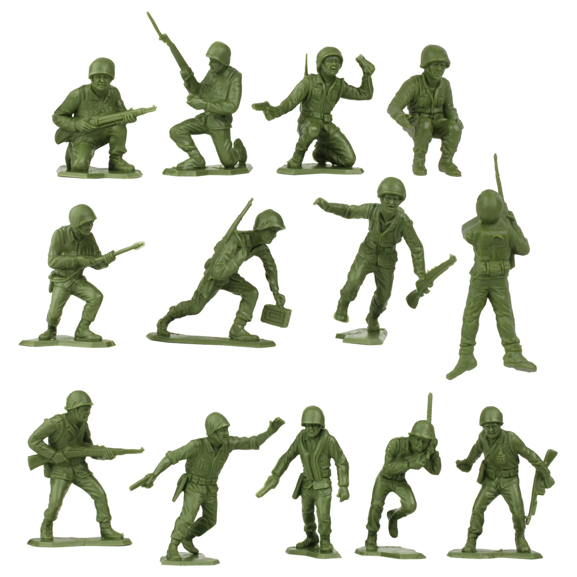 BMC Bucket of Plastic Army People - Tan vs Green 101pc Soldier Playset - US Made - Image 4