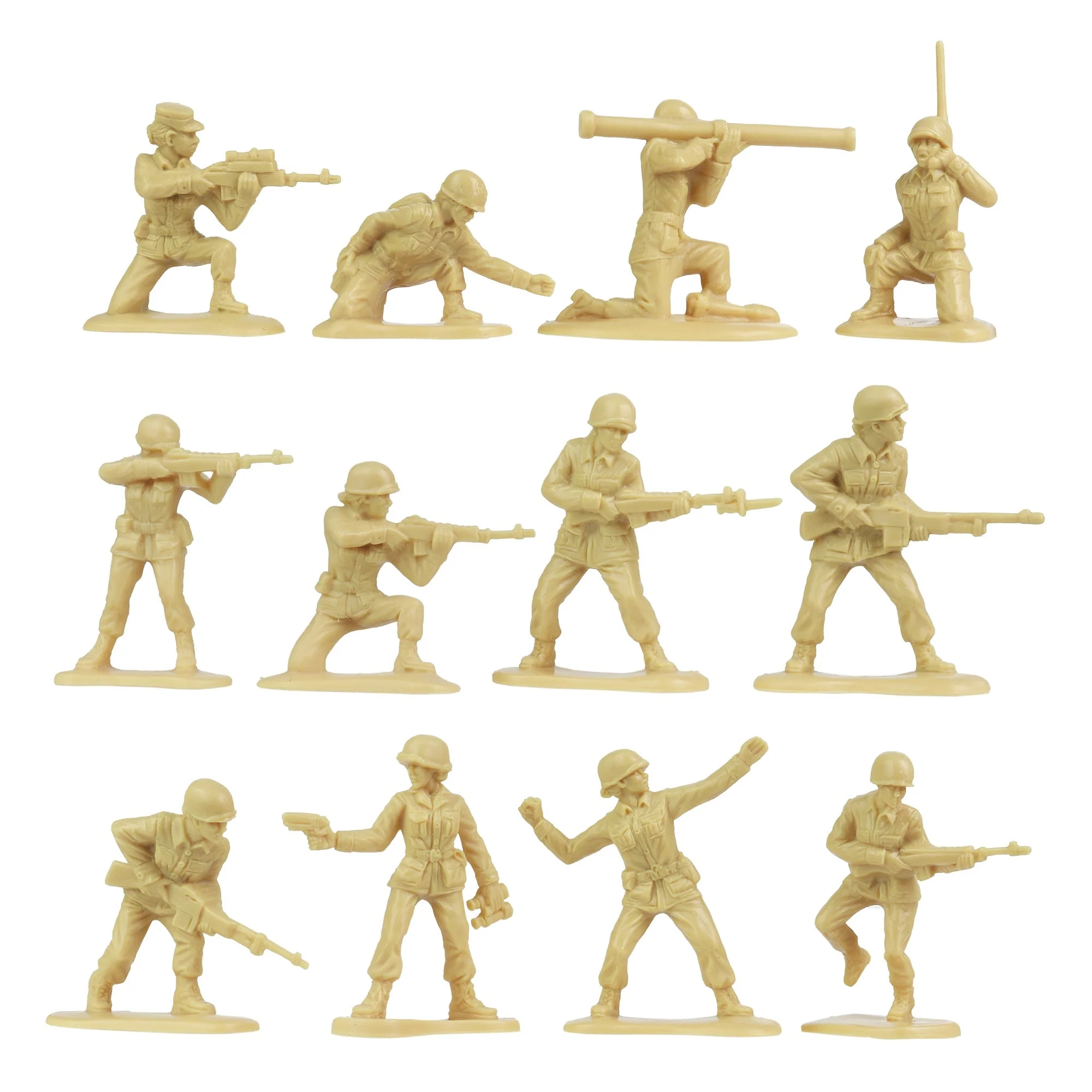 BMC Bucket of Plastic Army People - Tan vs Green 101pc Soldier Playset - US Made - Image 9