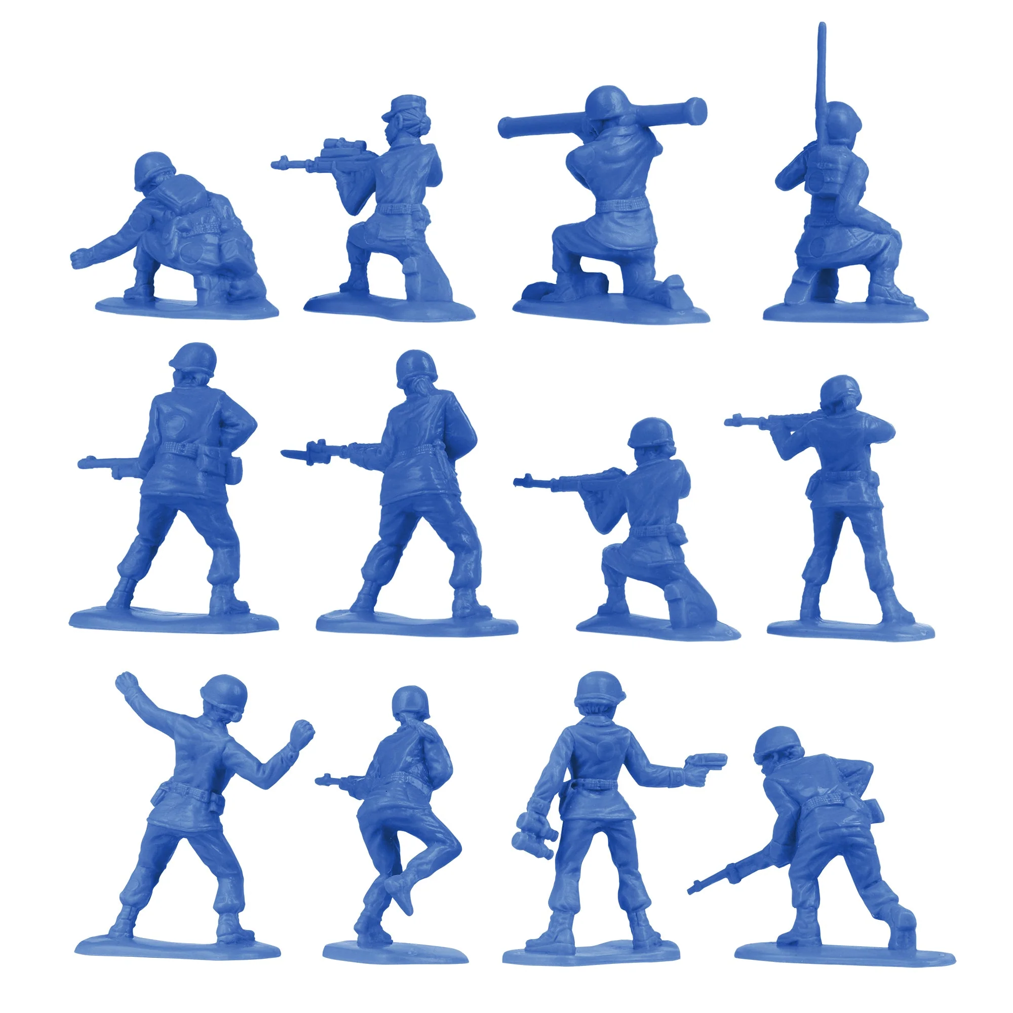 BMC Plastic Army Women - Blue 36pc Female Soldier Figures - Made in USA - Image 6