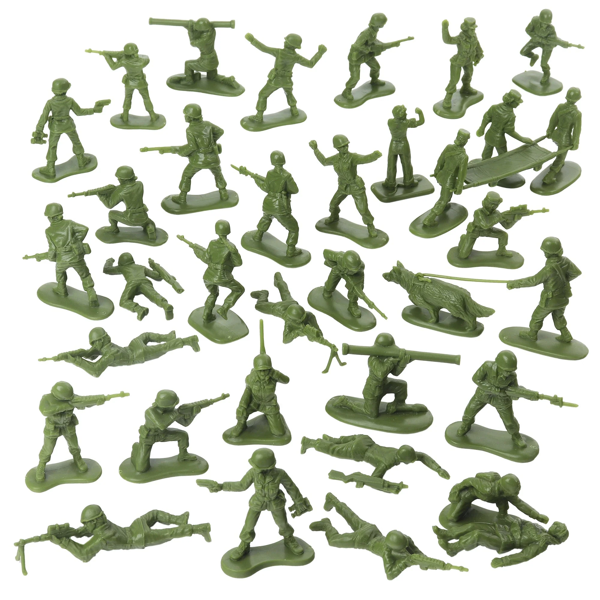 BMC Bucket of Plastic Army Women - Tan vs Green 100pc Soldier Playset - US Made - Image 12