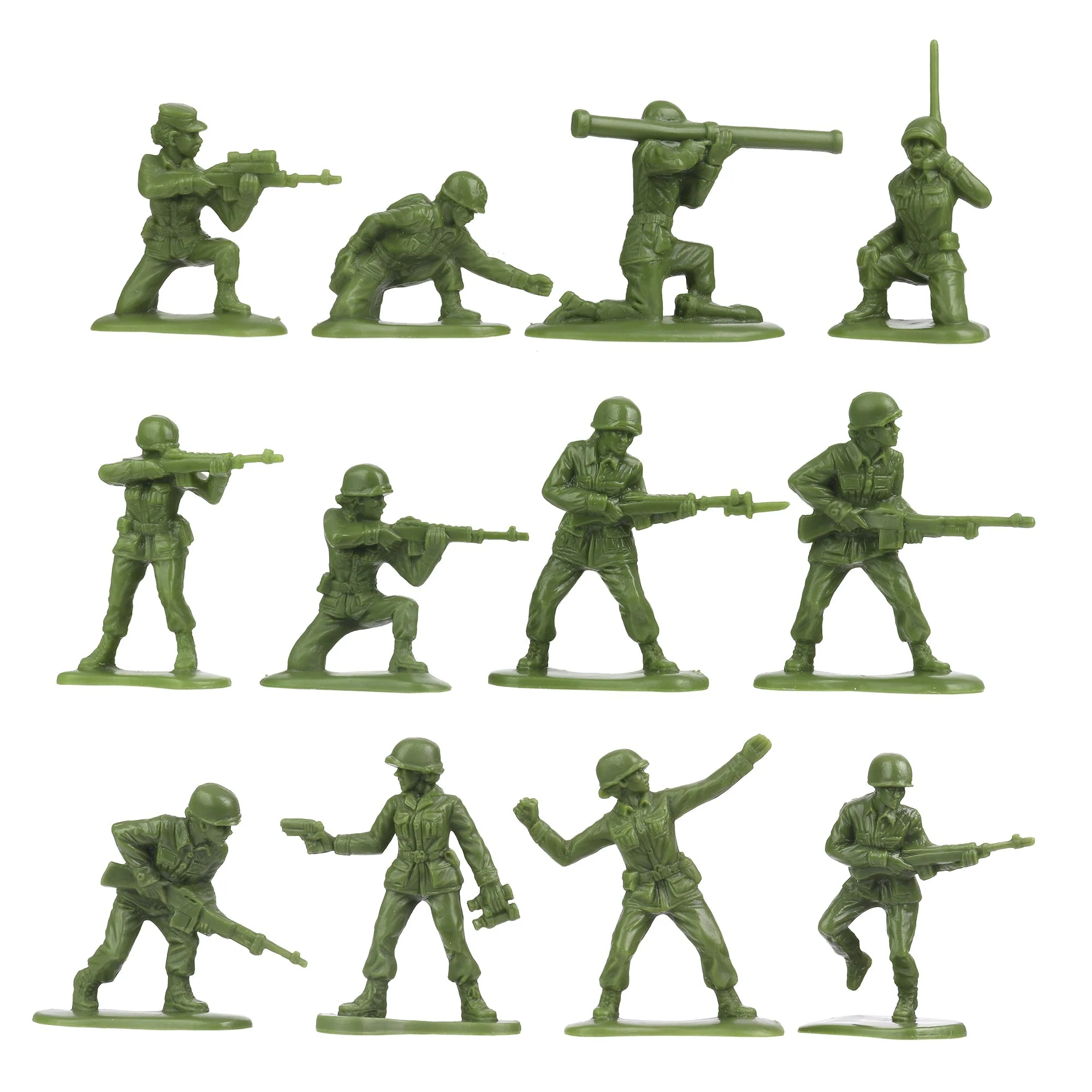 BMC Bucket of Plastic Army Women - Tan vs Green 100pc Soldier Playset - US Made - Image 3