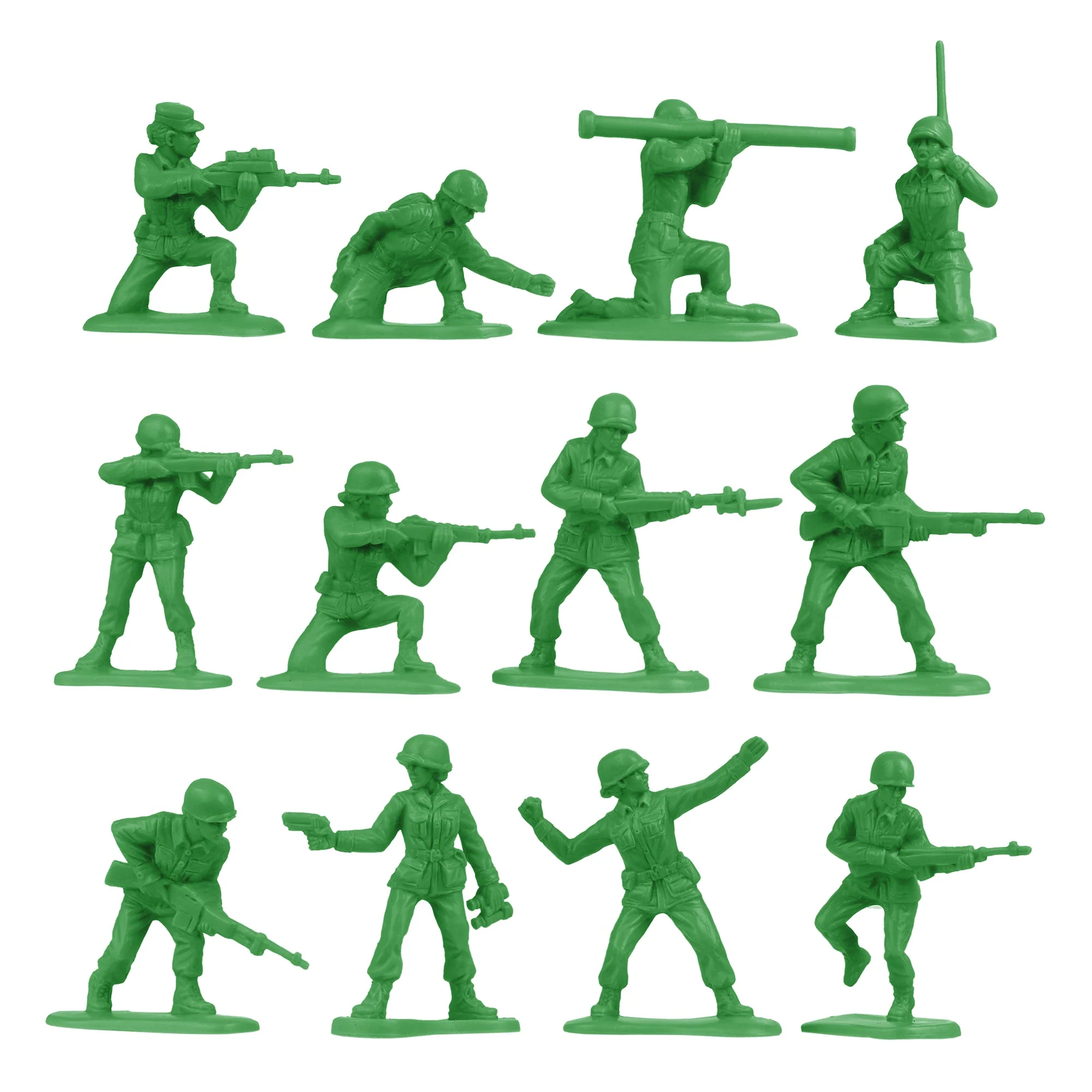 BMC Plastic Army Women - Green 36pc Female Soldier Figures - Made in USA - Image 3
