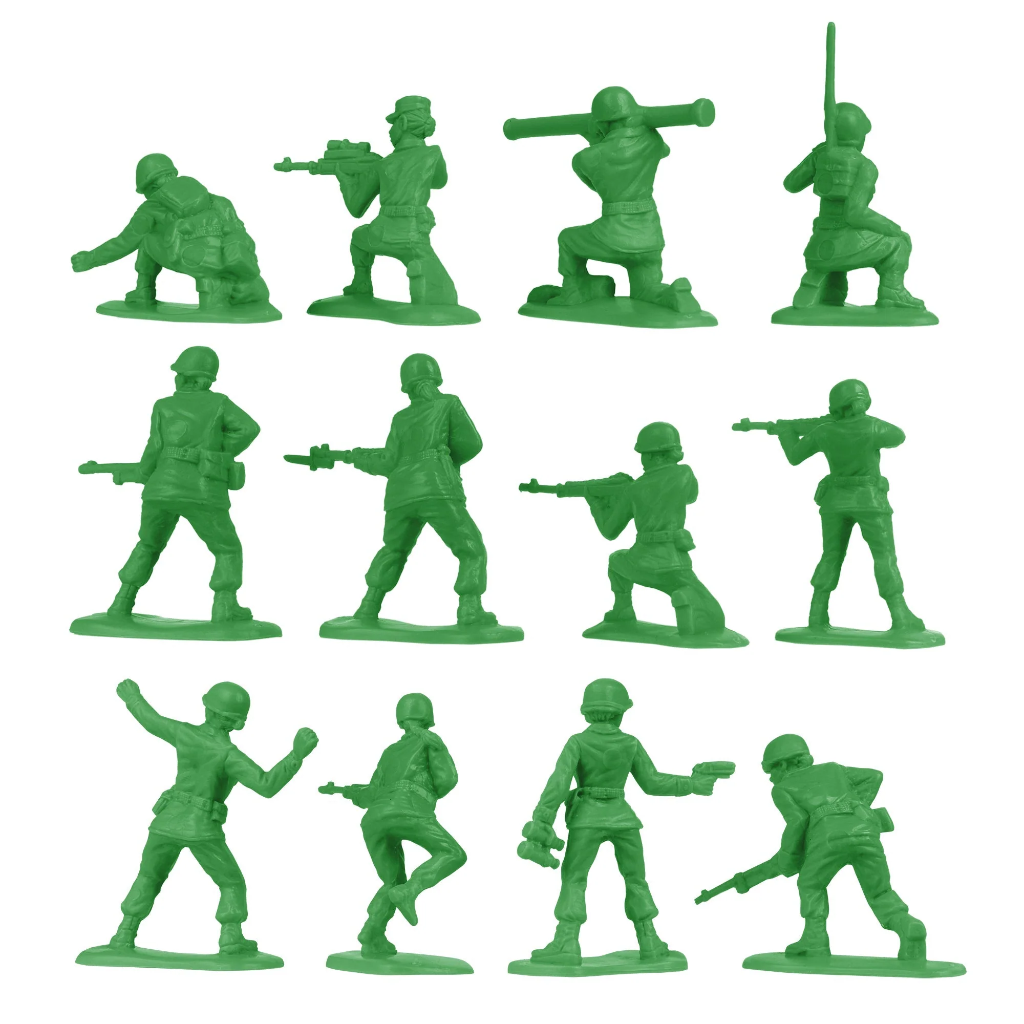 BMC Plastic Army Women - Green 36pc Female Soldier Figures - Made in USA - Image 4