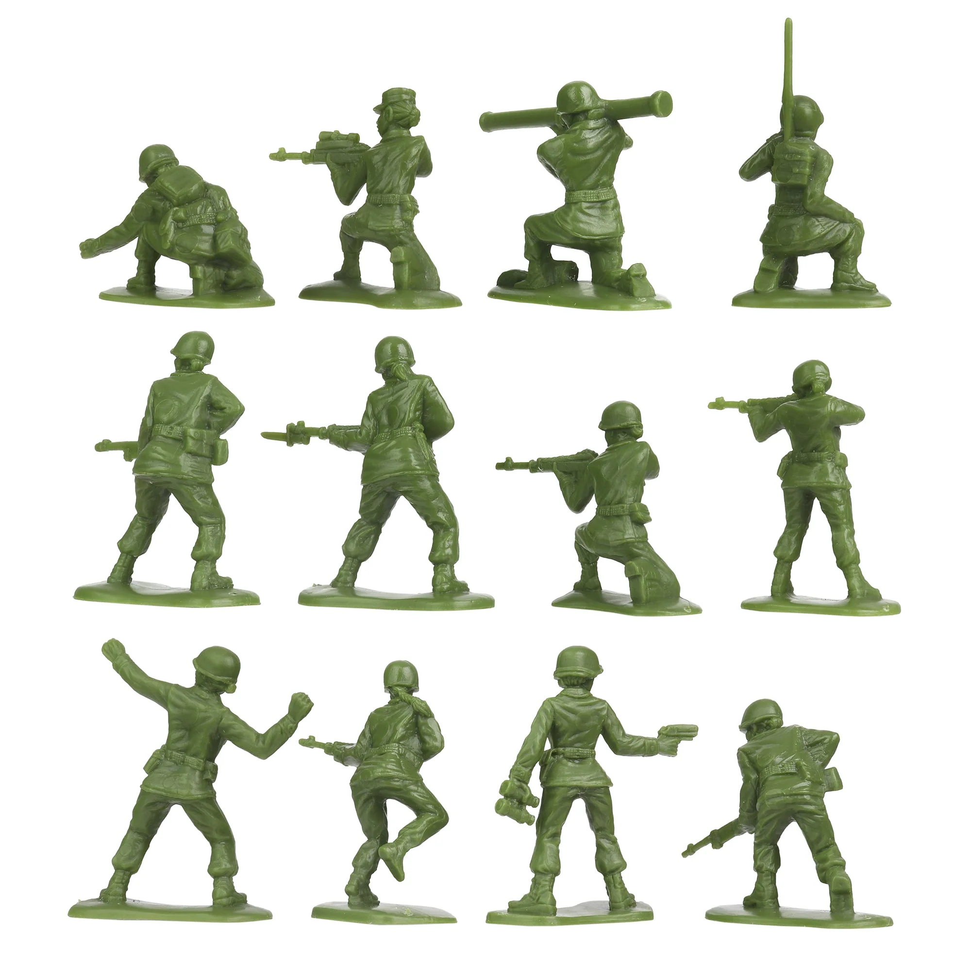 BMC Plastic Army Women - OD Green 36pc Female Soldier Figures - Made in USA - Image 6
