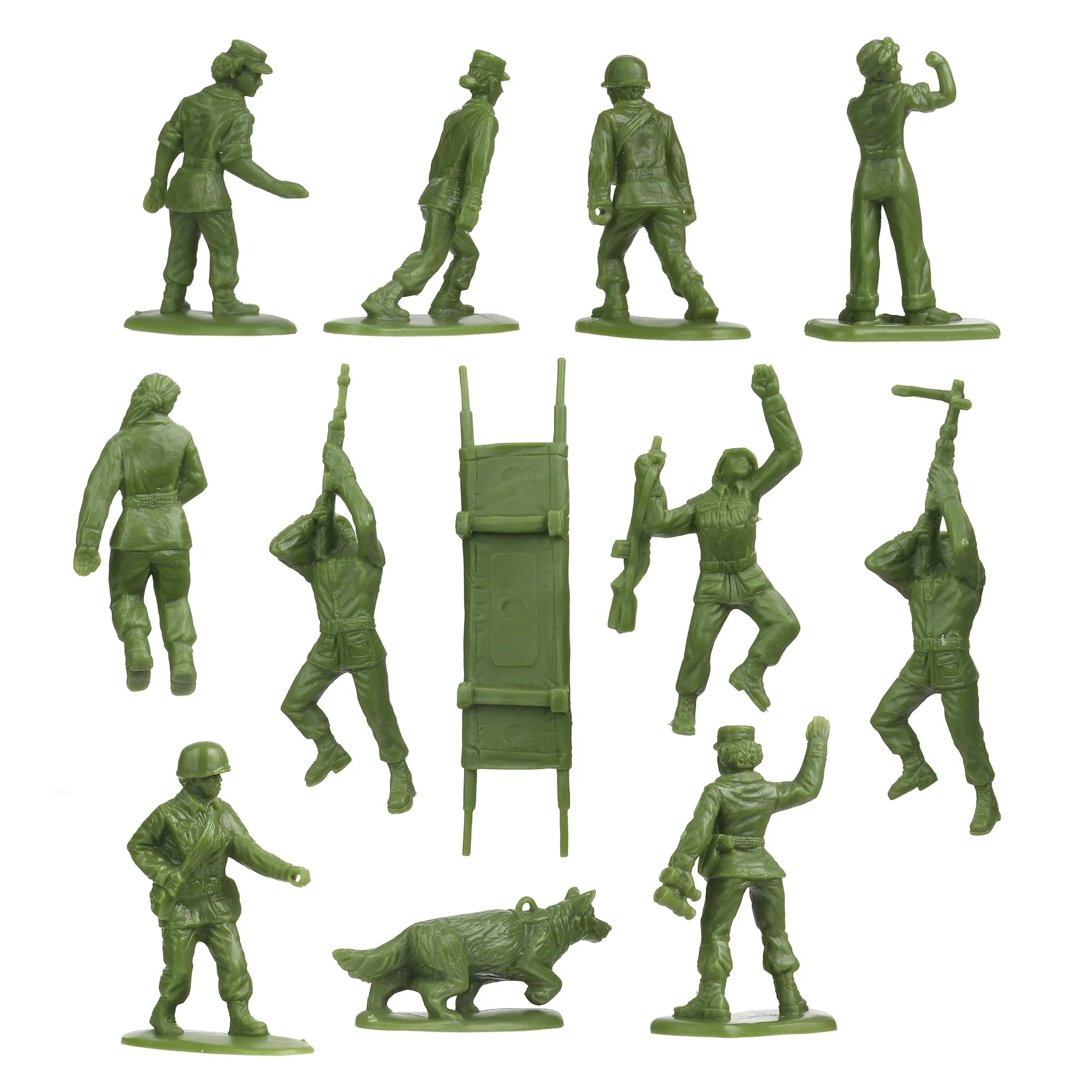 BMC Plastic Army Women - OD Green 36pc Female Soldier Figures - Made in USA - Image 7