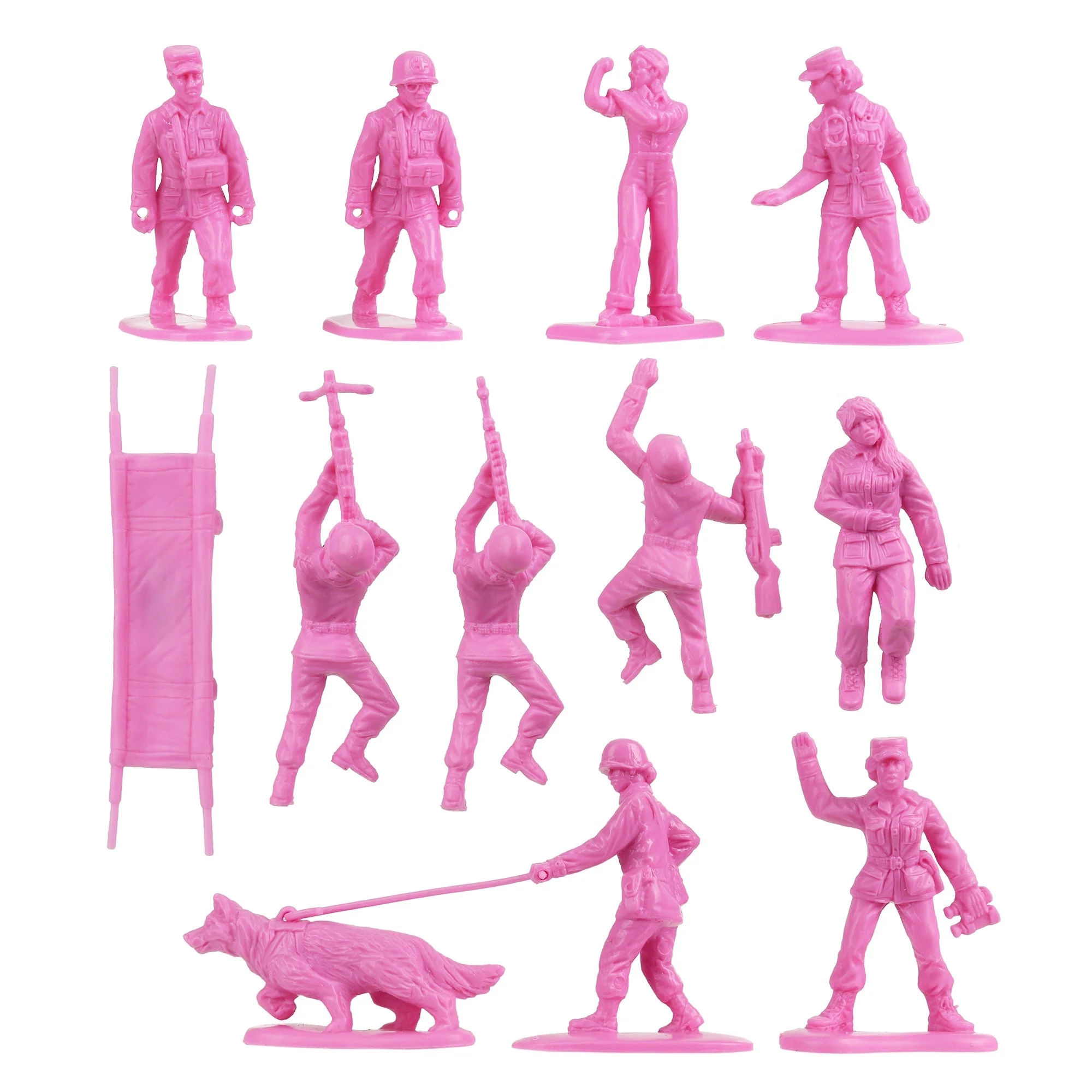 BMC Plastic Army Women - Pink 36pc Female Soldier Figures - Made in USA - Image 3