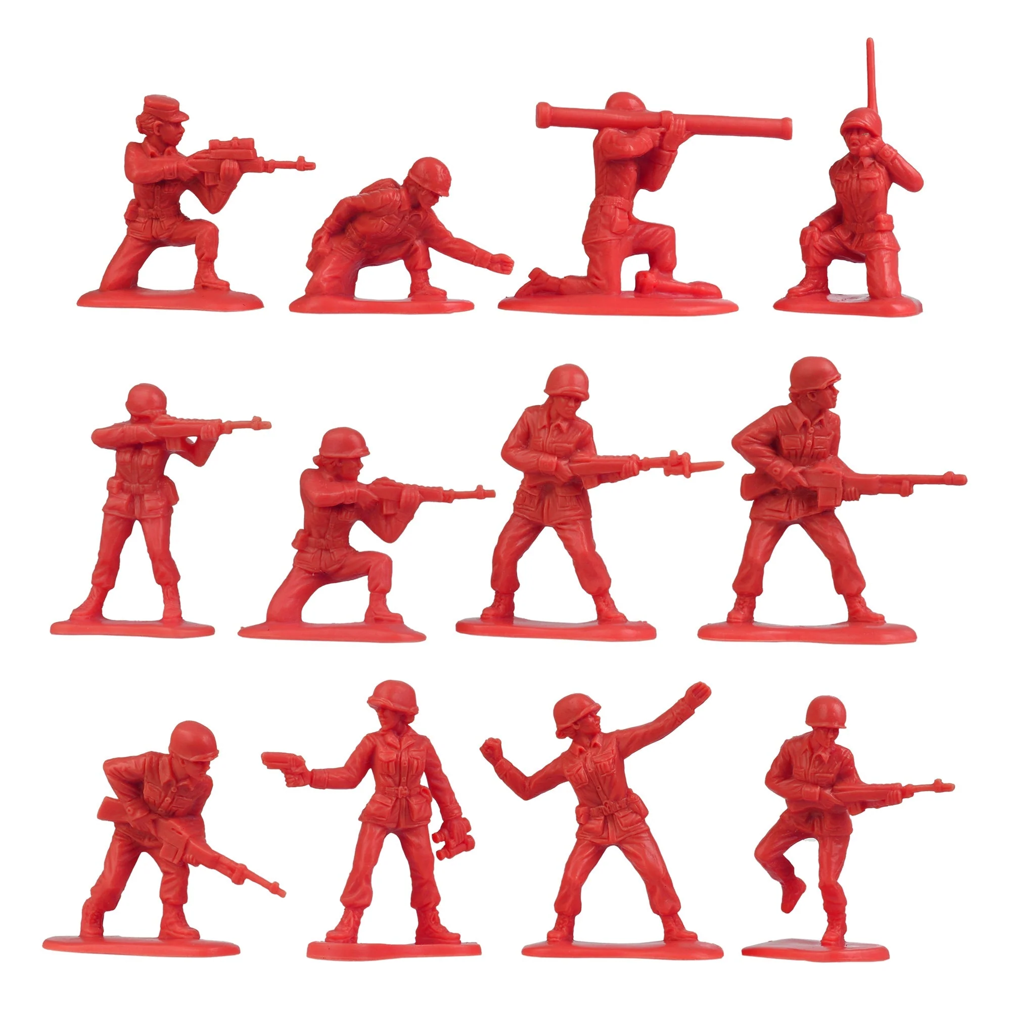BMC Plastic Army Women - Red 36pc Female Soldier Figures - Made in USA - Image 3