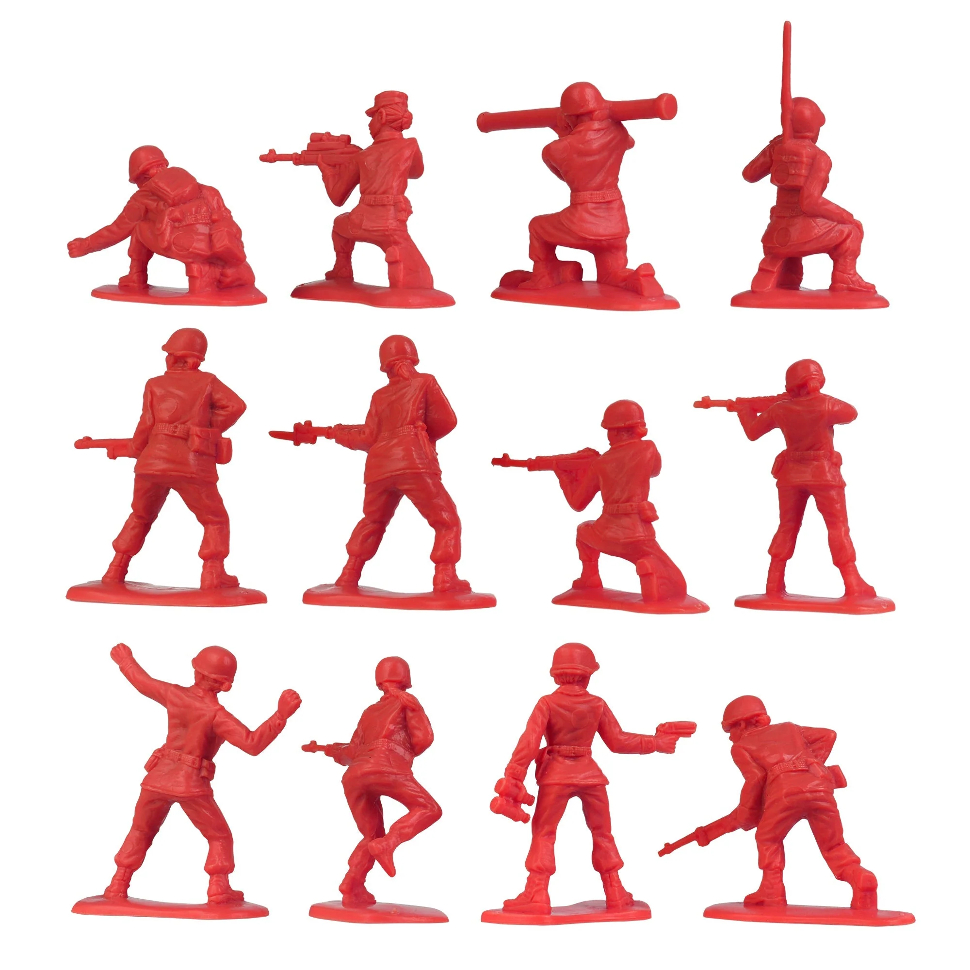 BMC Plastic Army Women - Red 36pc Female Soldier Figures - Made in USA - Image 6