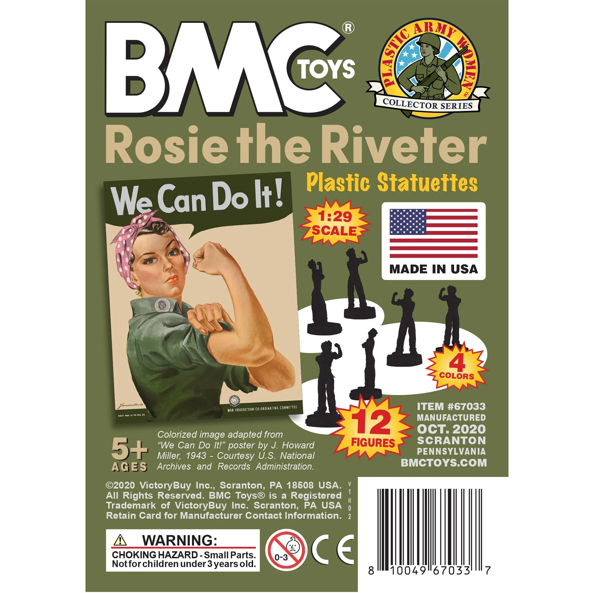 BMC ROSIE the RIVETER Plastic Figures - 12pc Army Toy Color Statues - Image 6