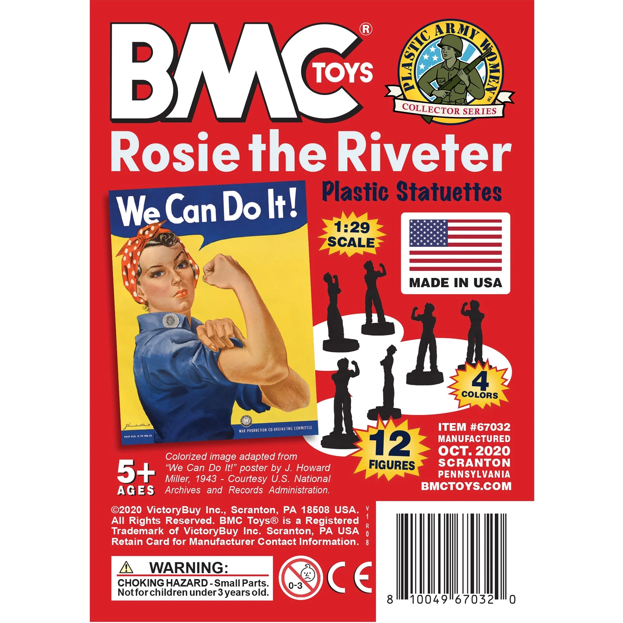 BMC ROSIE the RIVETER Plastic Figures - 12pc Patriotic Poster Color Statues - Image 5
