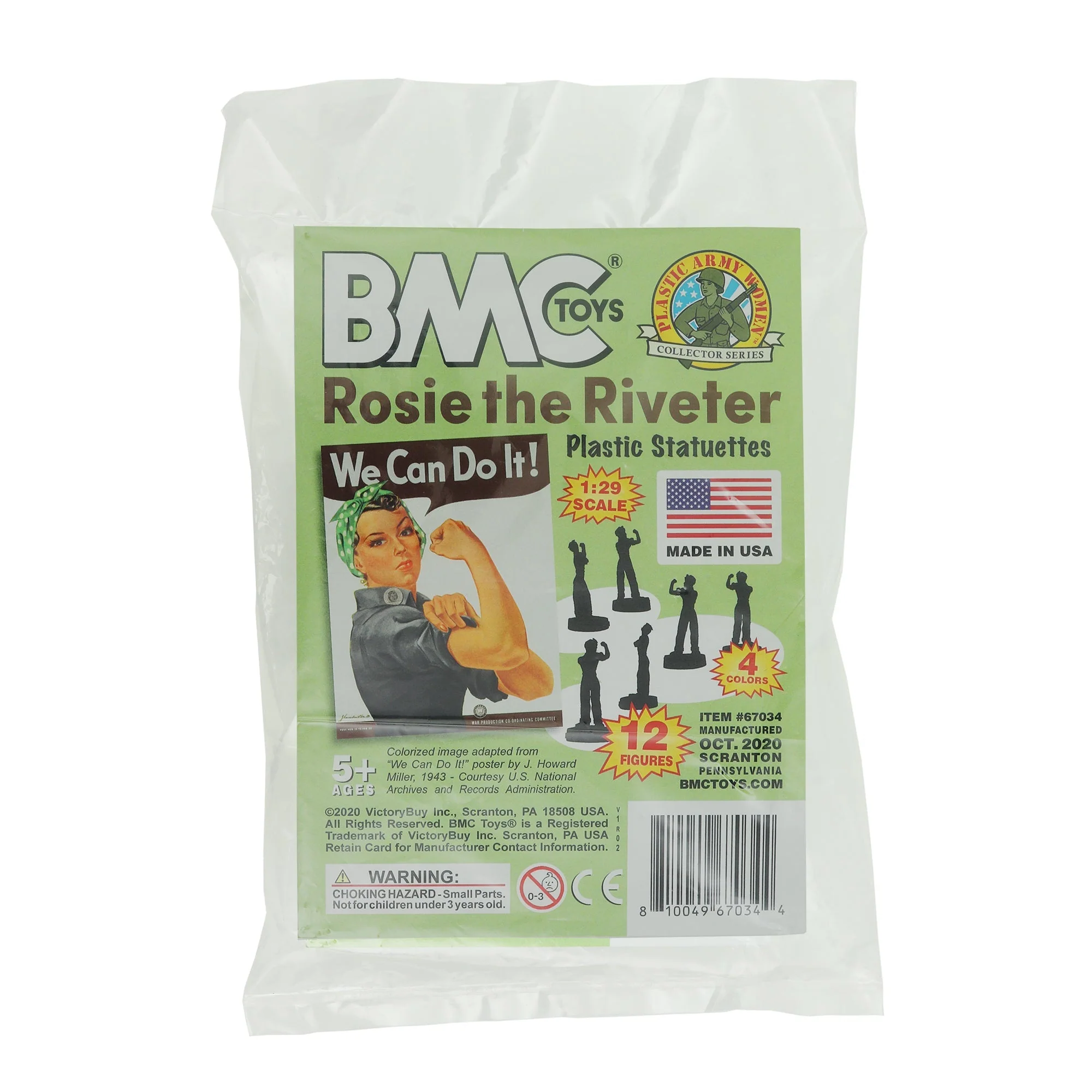 BMC ROSIE the RIVETER Plastic Figures - 12pc Classic Statue Colors - Image 5