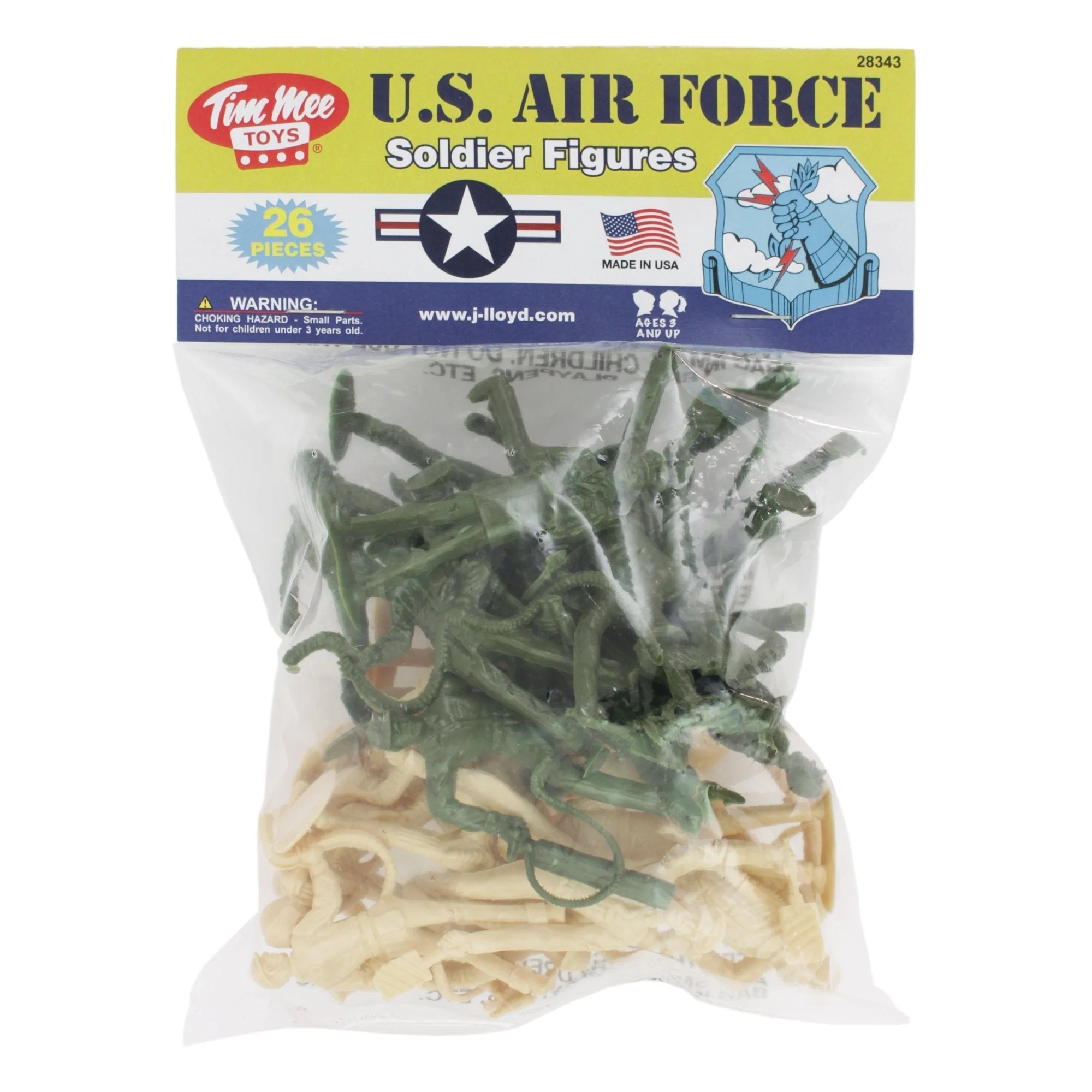 TimMee AIR FORCE Plastic Army Men - Green & Tan 26pc Toy Soldier Figures US Made - Image 6