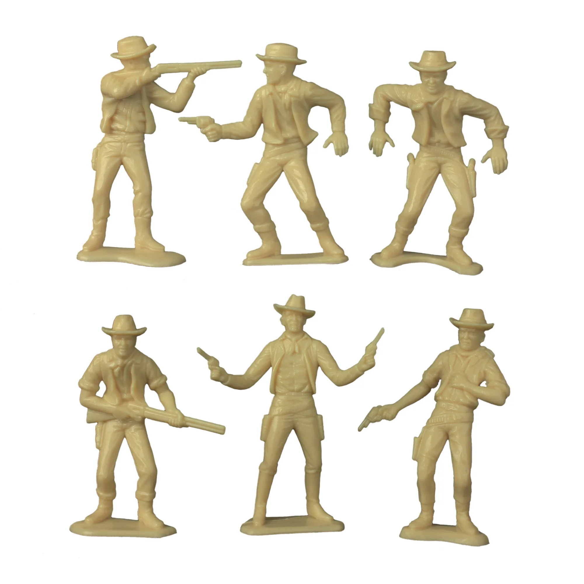 TimMee Cowboy & Indian Plastic Figures - 40pc Tan & Rust Brown Playset - US Made - Image 6