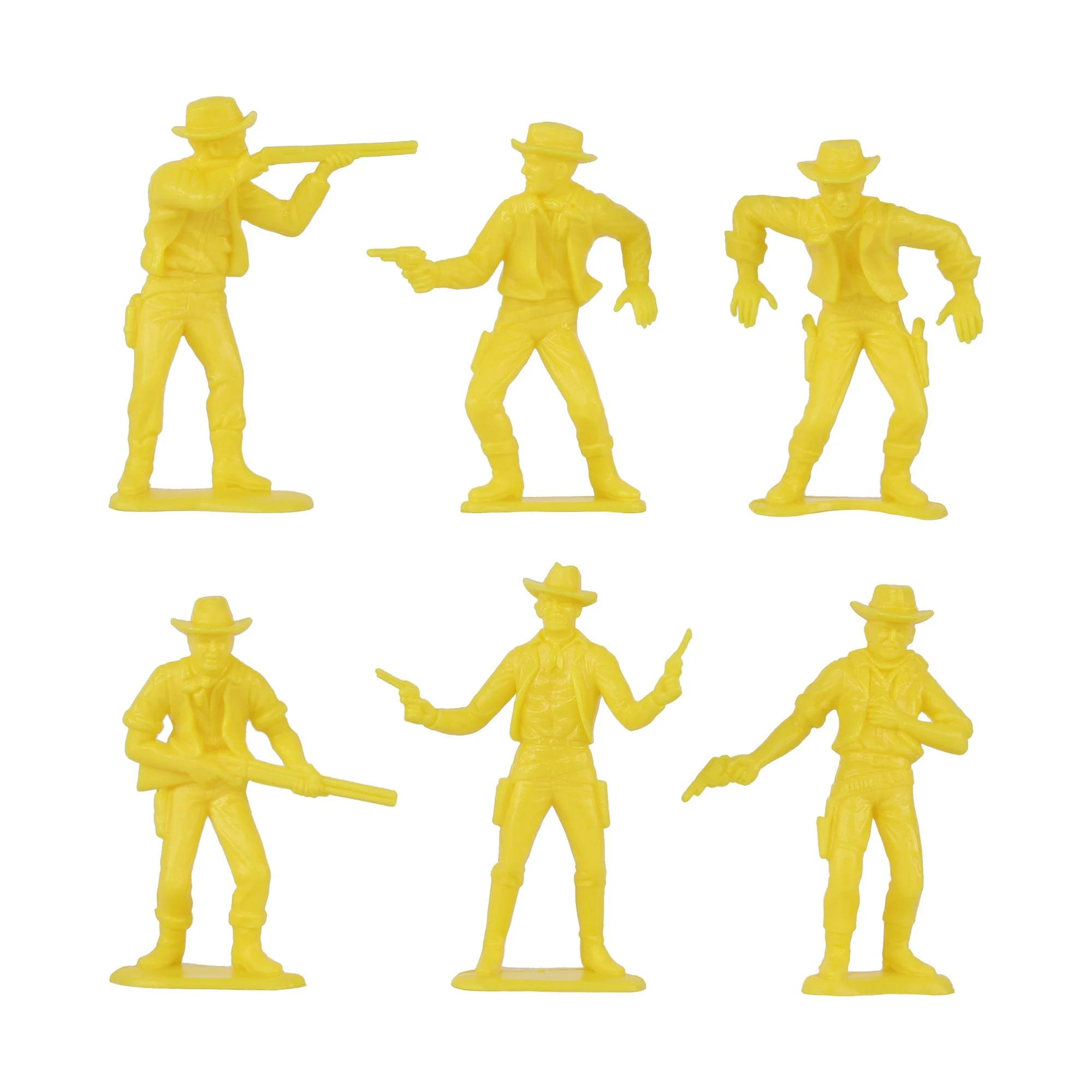 TimMee Cowboys & Indians Plastic Figures - 40pc Red & Yellow Playset - US Made - Image 4