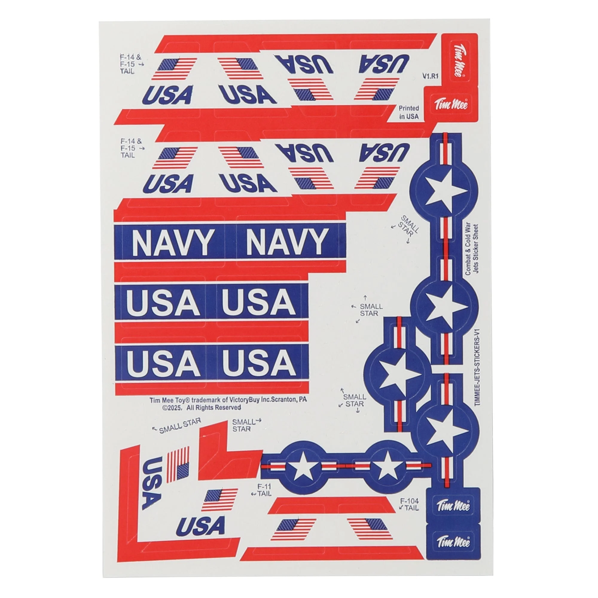 TimMee Plastic Army Men Cold War Fighter Jets - Blue Airplanes Made in USA - Image 5